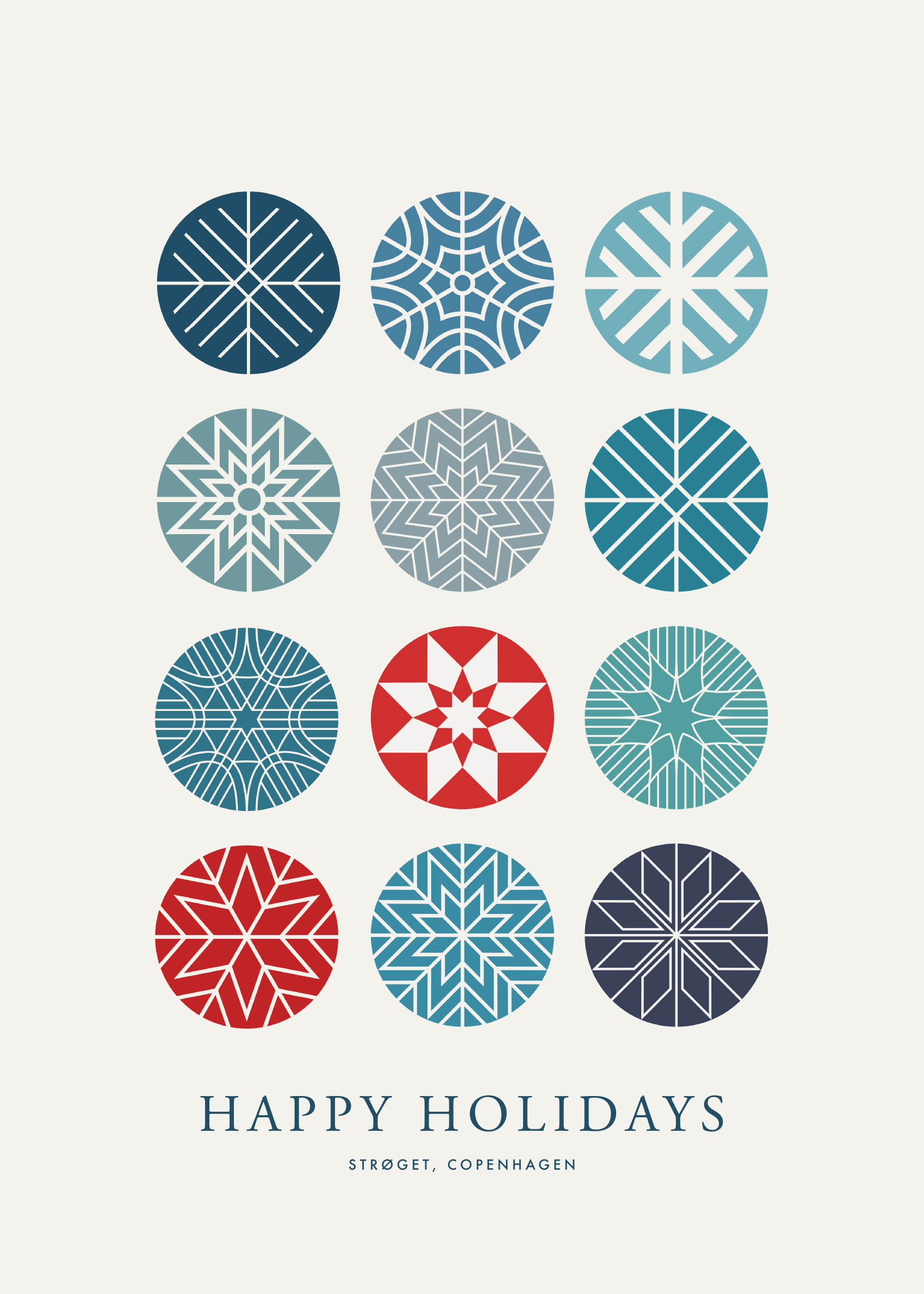 Happy Holidays Snow Poster - Holiday illustration (30x40 cm)
