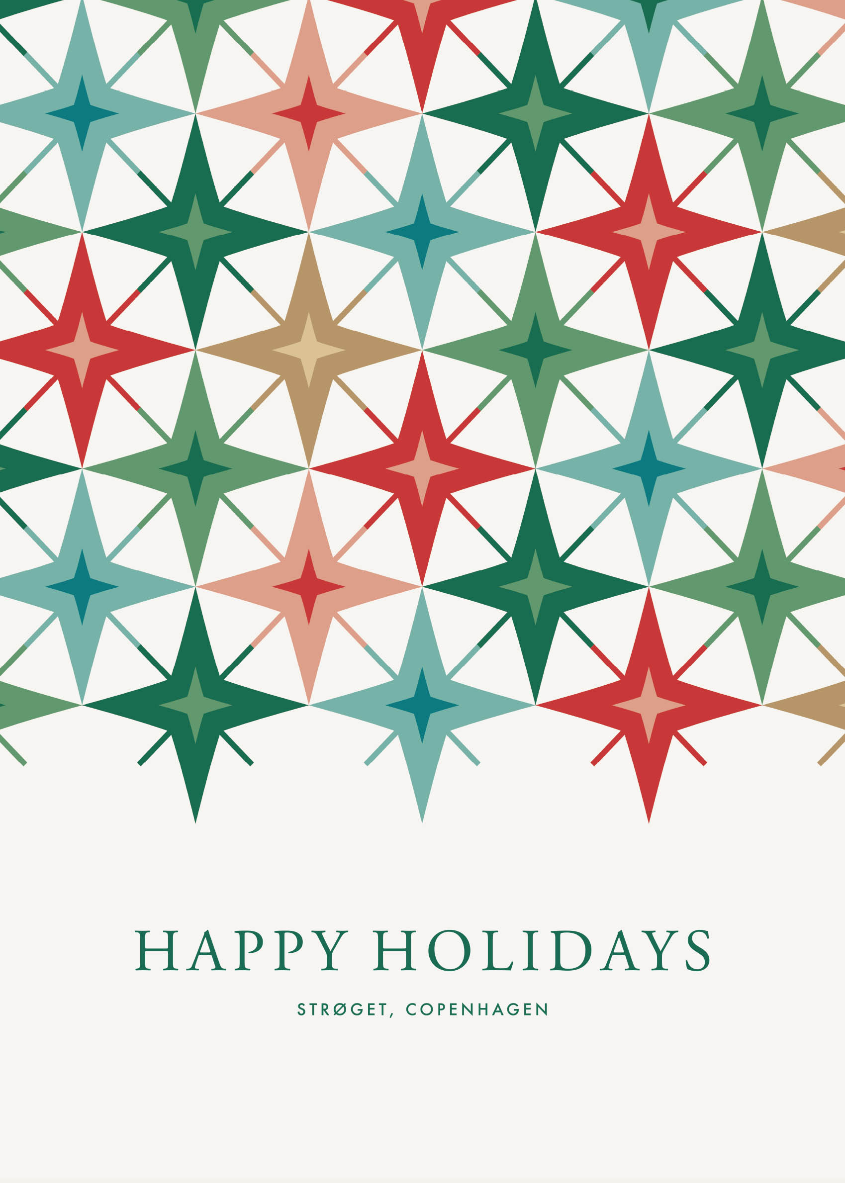 Happy Holidays Stars Poster - Star illustration (50x70 cm)