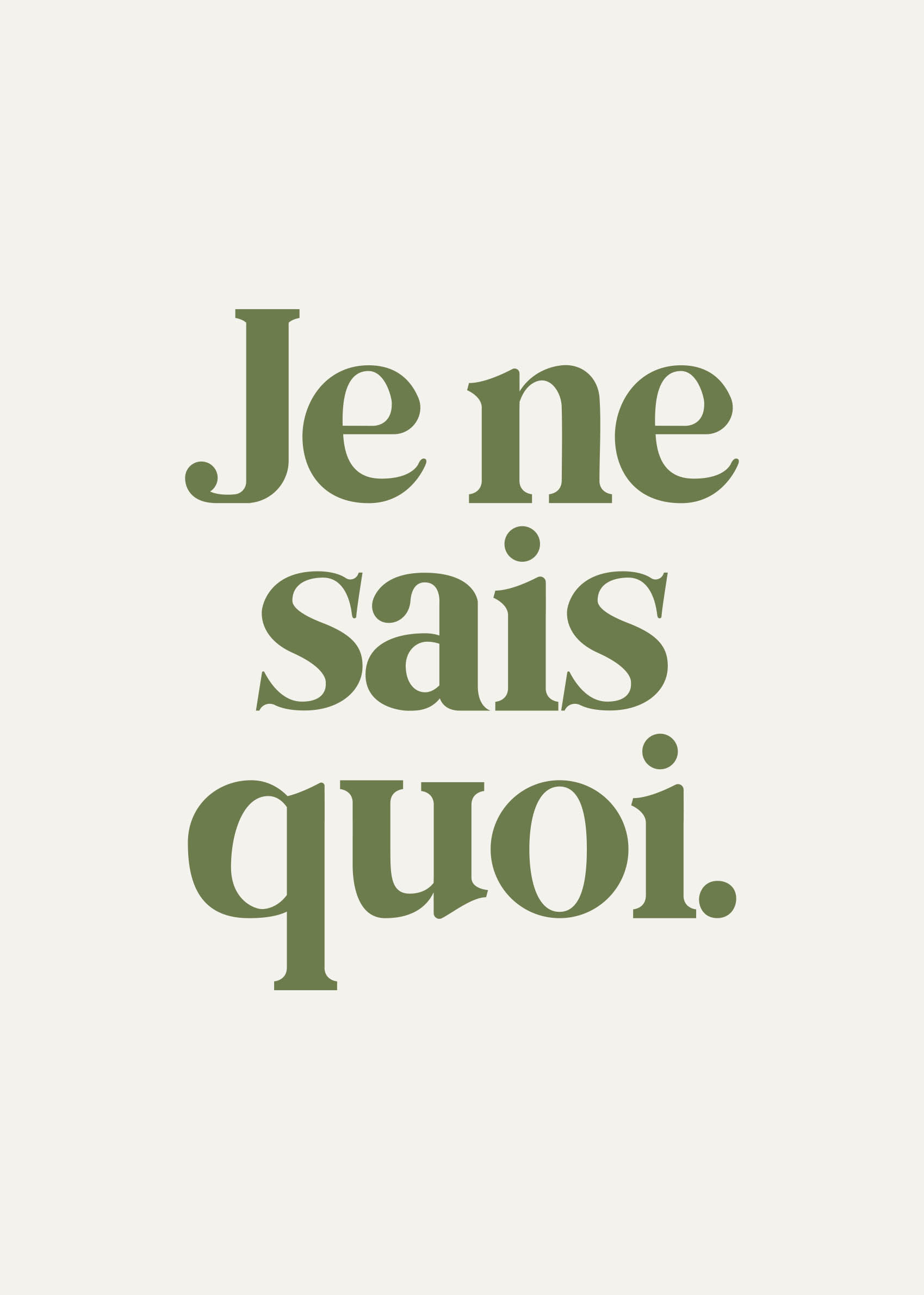Je Ne Sais Quoi Poster - Typography illustration (30x40 cm)