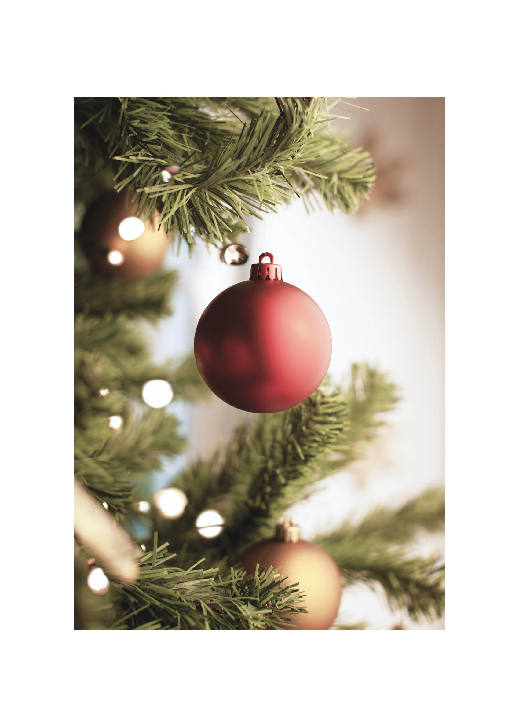 Christmas Ball Poster - Christmas tree photography (30x40 cm)