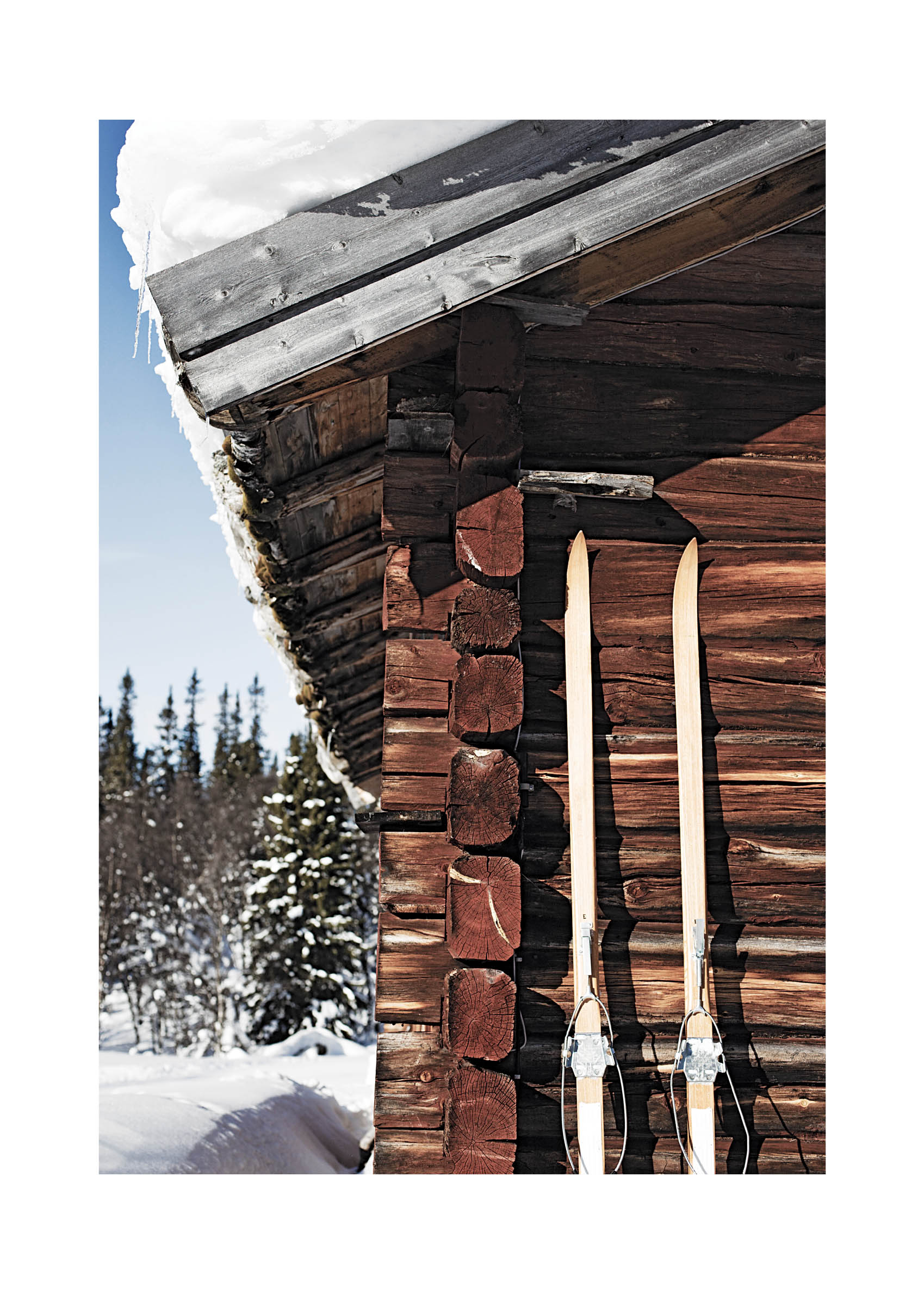 Alpine Cabin Poster - Winter landscape photography (40x50 cm)