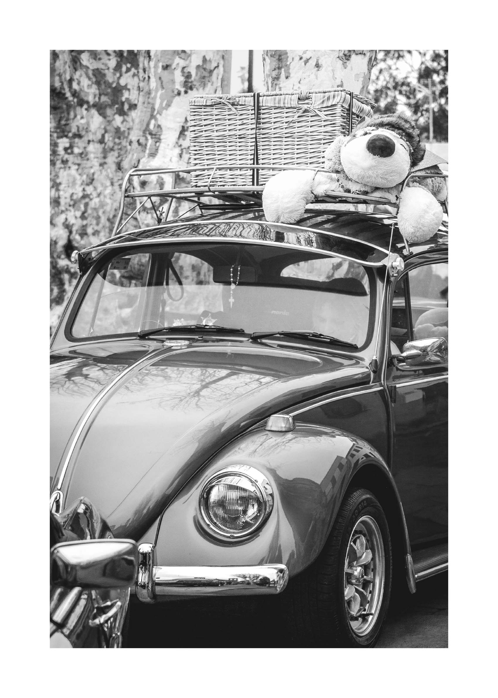 On Vacation Poster - Schwarzweiße Autofotografie (30x40 cm)
