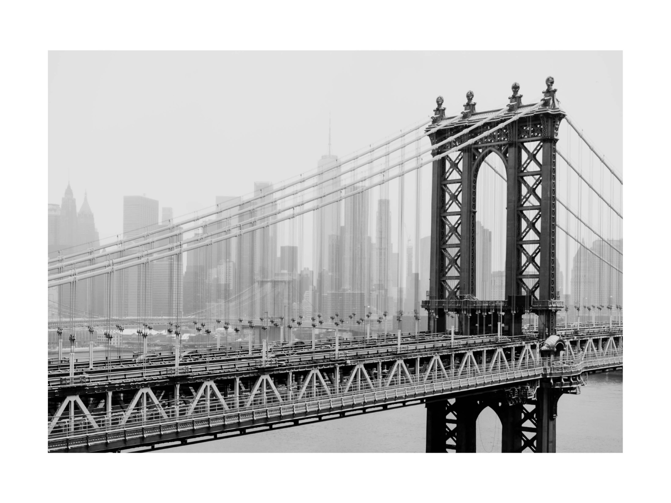 Gotham Crossing plakat - Sort-hvid byfotografi (30x40 cm)
