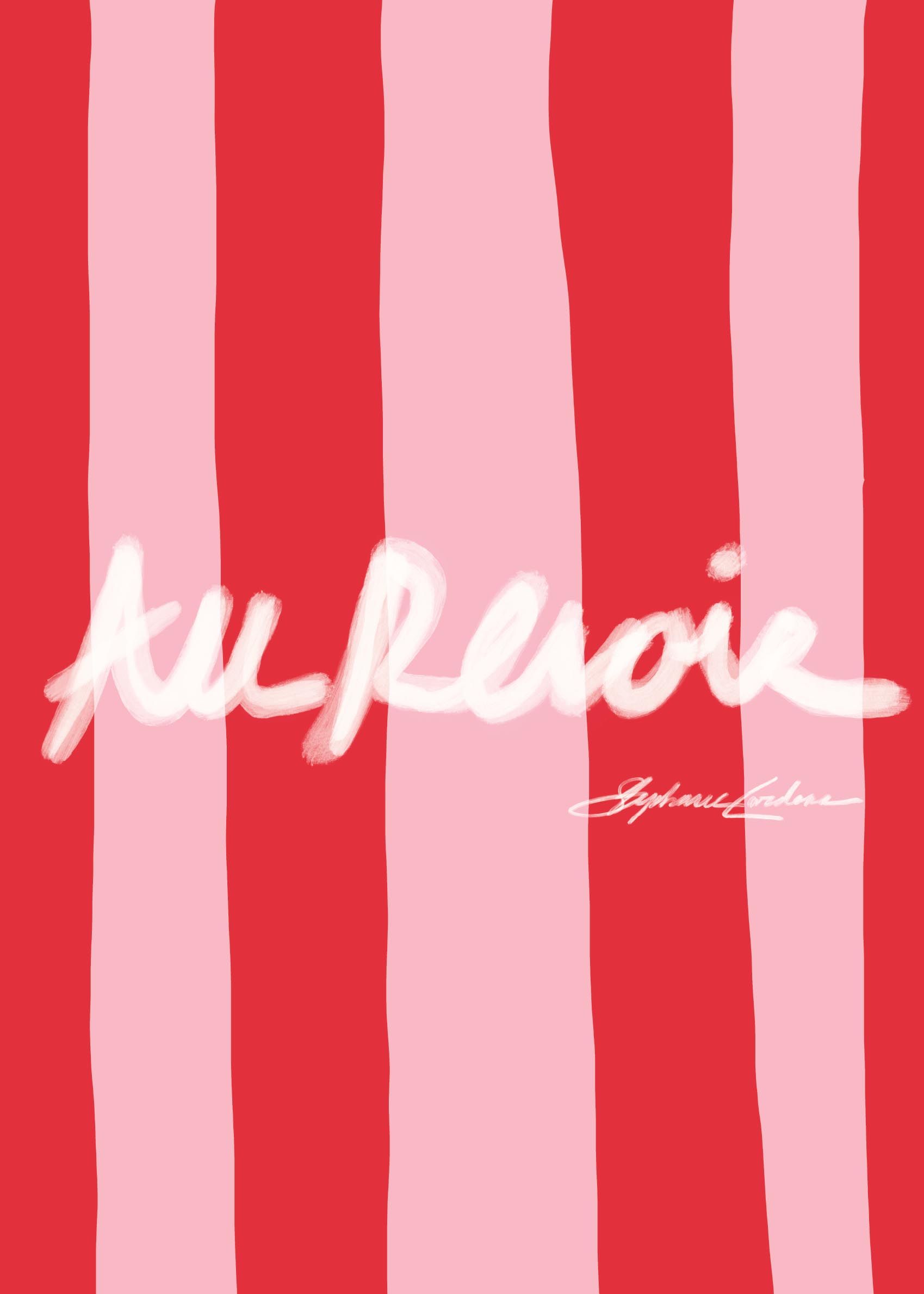 Au Revoir Poster - Typografie Grafik (50x70 cm)