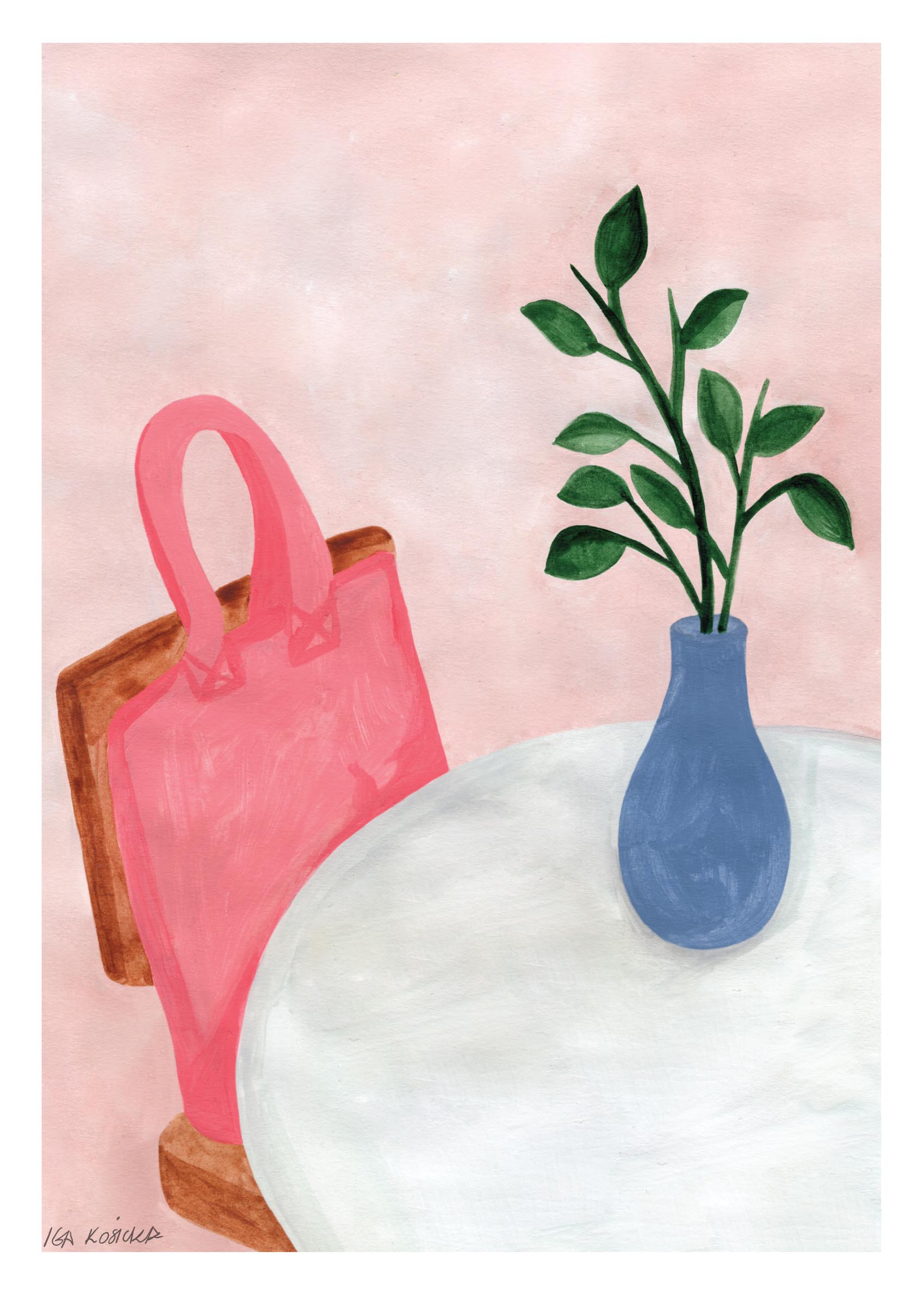 Back Home kunstplakat - Botanisk illustration (30x40 cm)