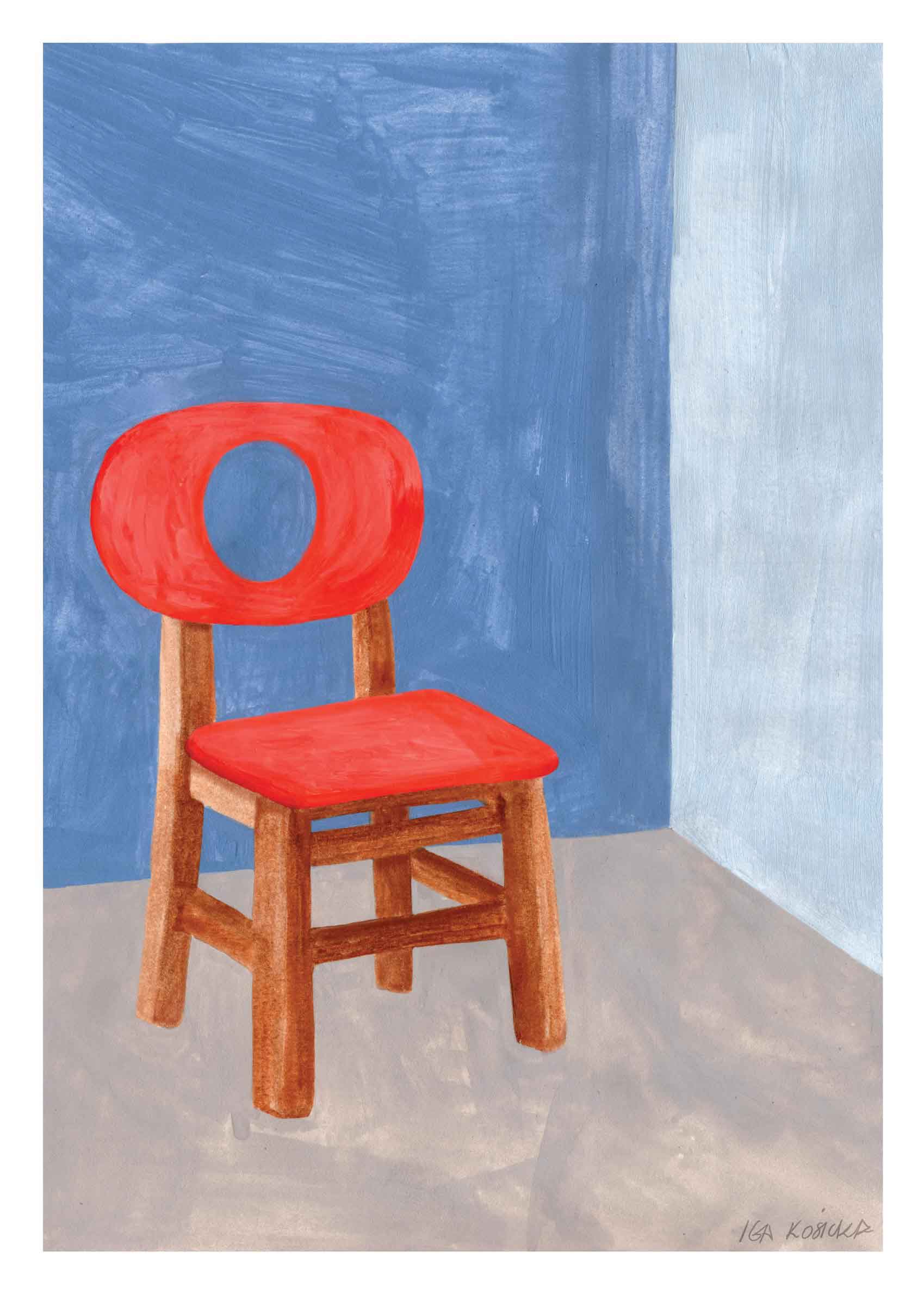 Hukit Poster - Chair illustration (70x100 cm)