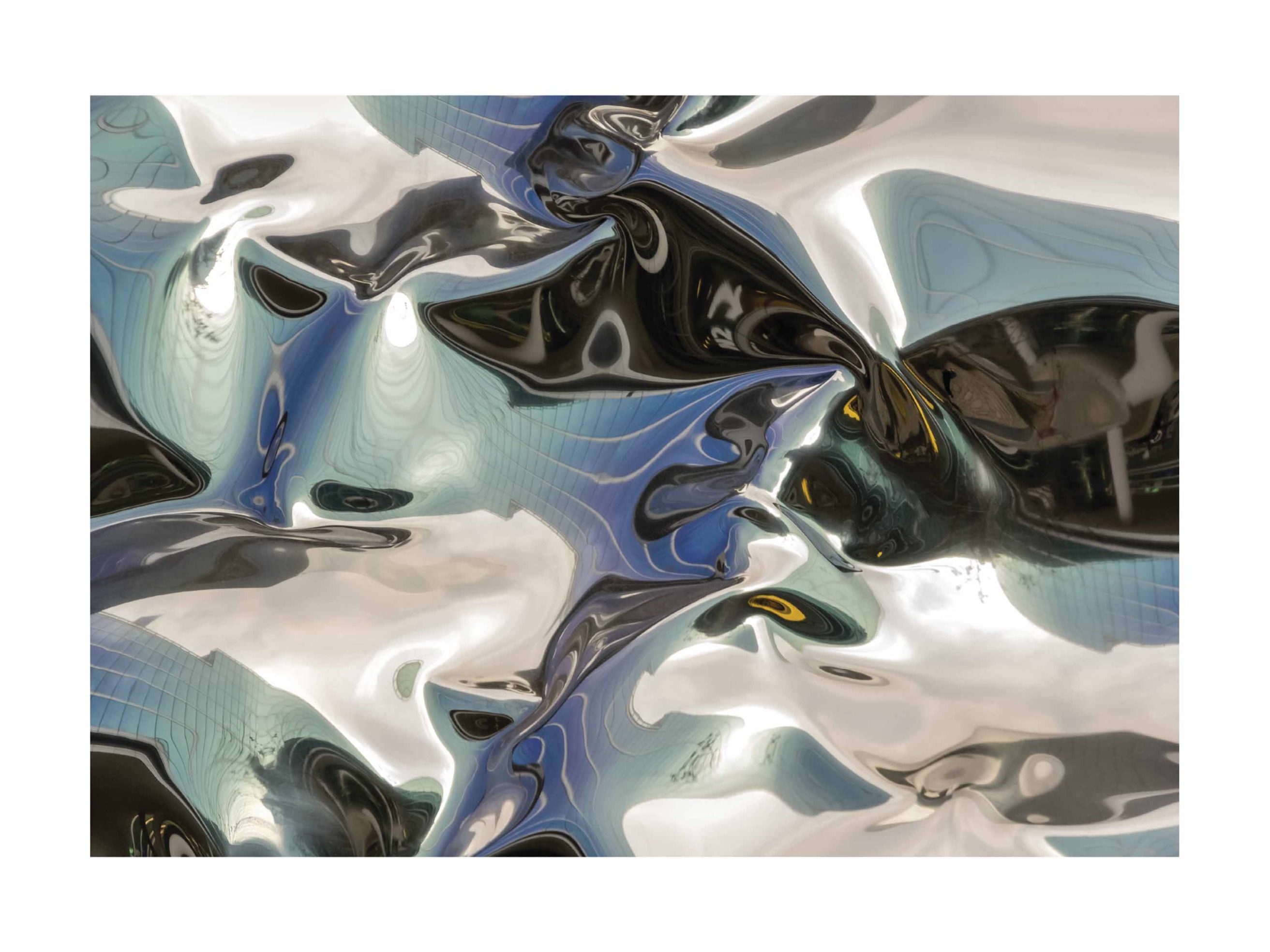 Metallic Waves poster - Abstrakt illustration (50x70 cm)
