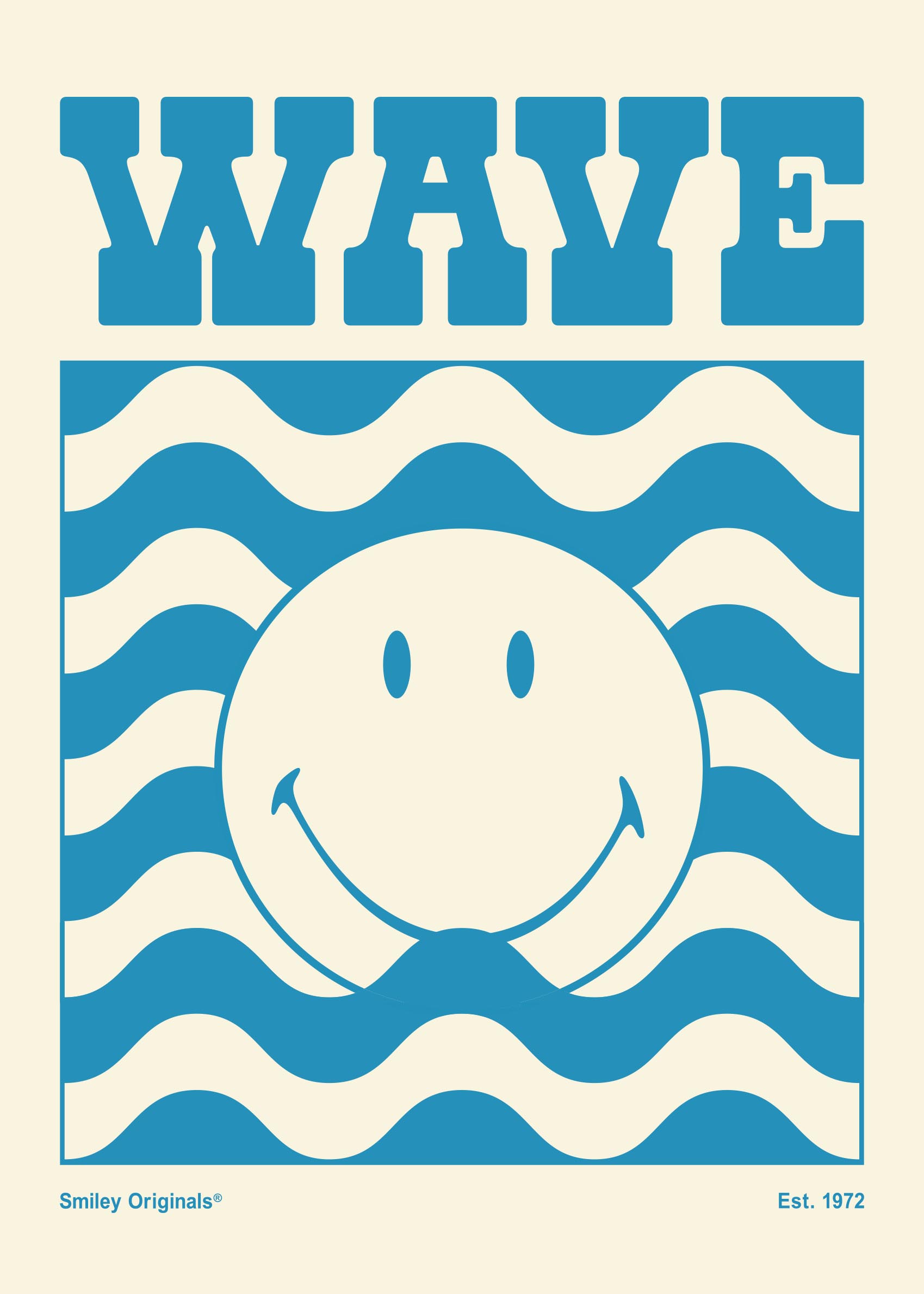 Smiley Wave Poster - Smiley illustration (50x70 cm)