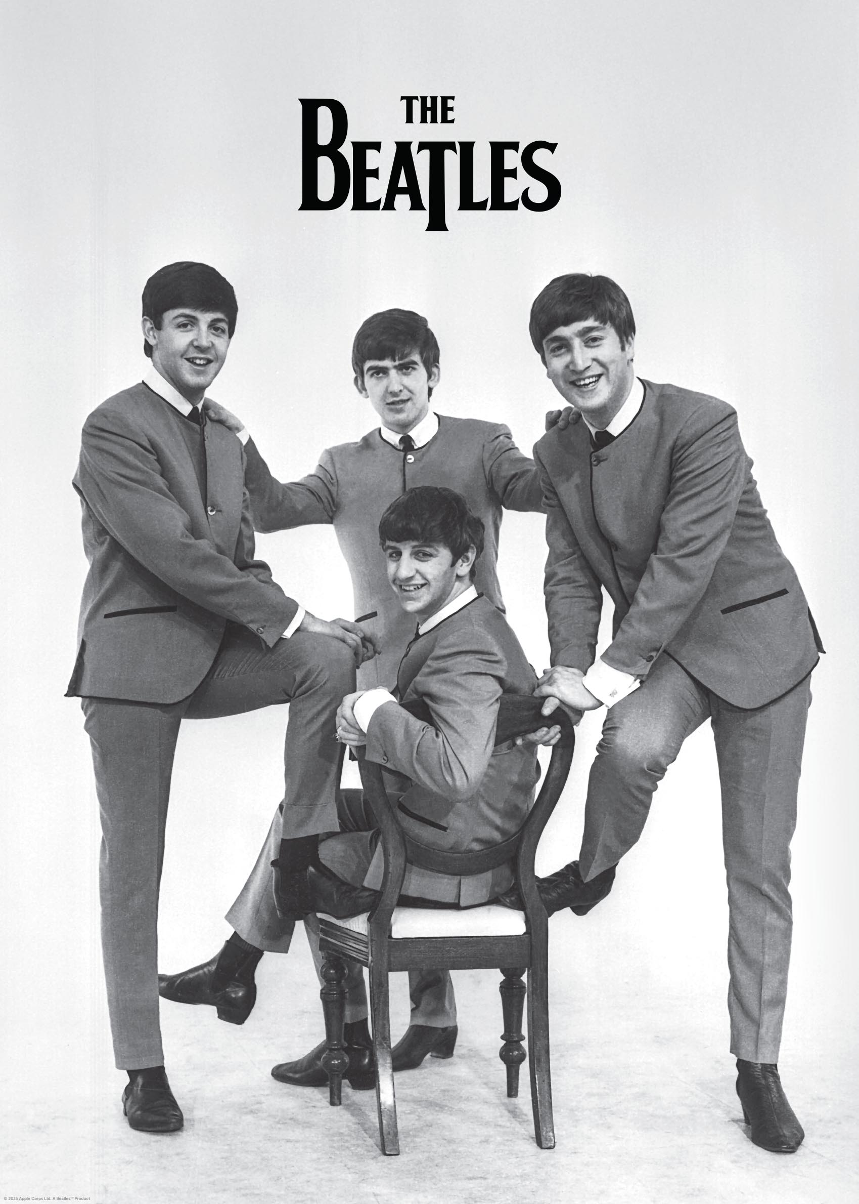 The Beatles Chair Poster - Schwarzweißes Porträtfoto (30x40 cm)