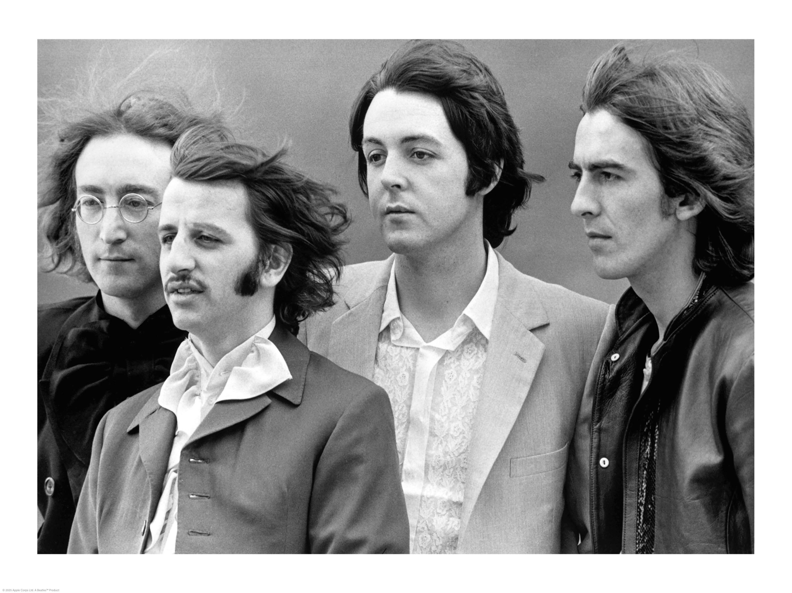 The Beatles Street Poster - Black and white portrait photo (30x40 cm)