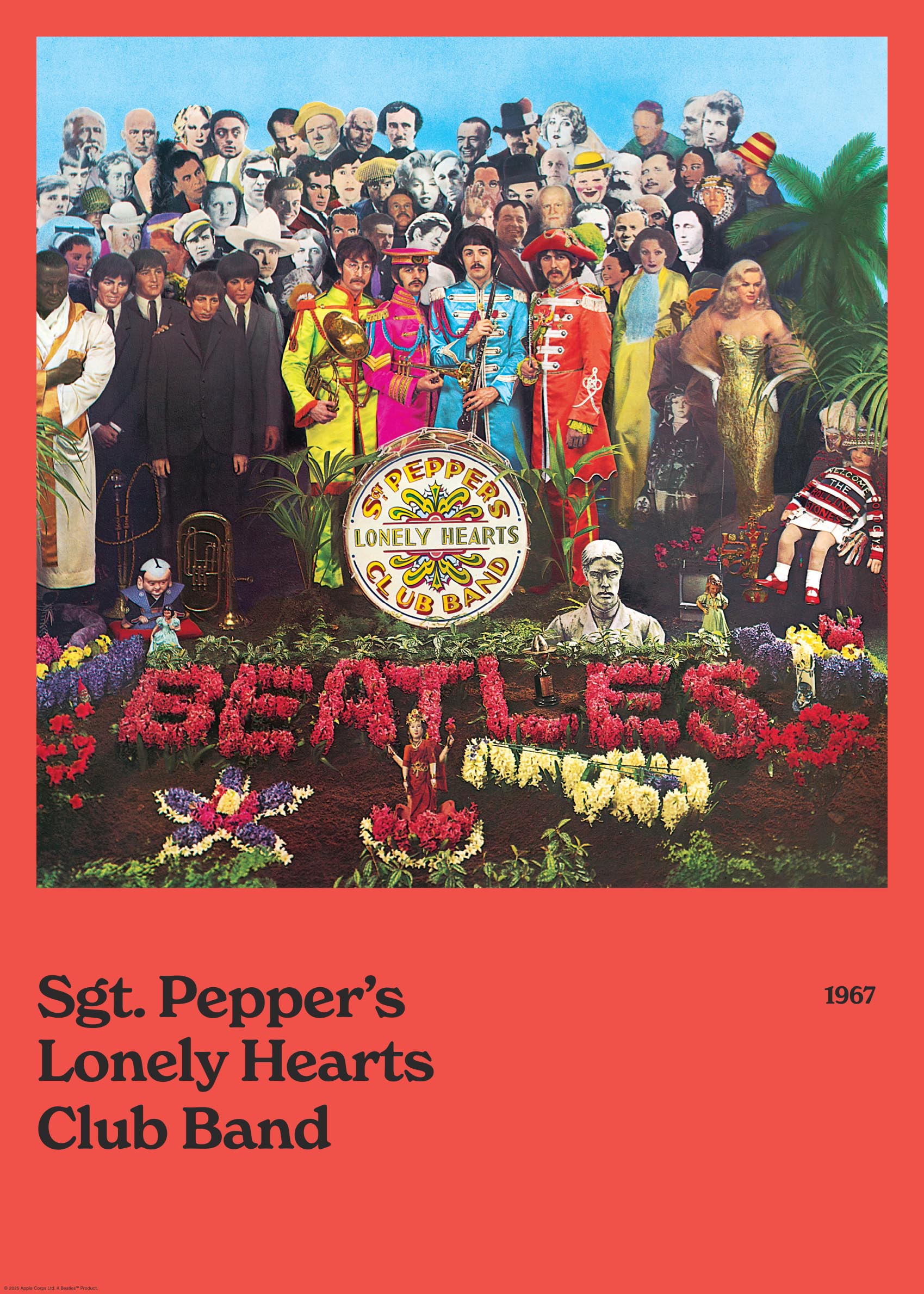 Sgt. Pepper's Lonely Hearts Club Band Poster - Album cover illustration (30x40 cm)