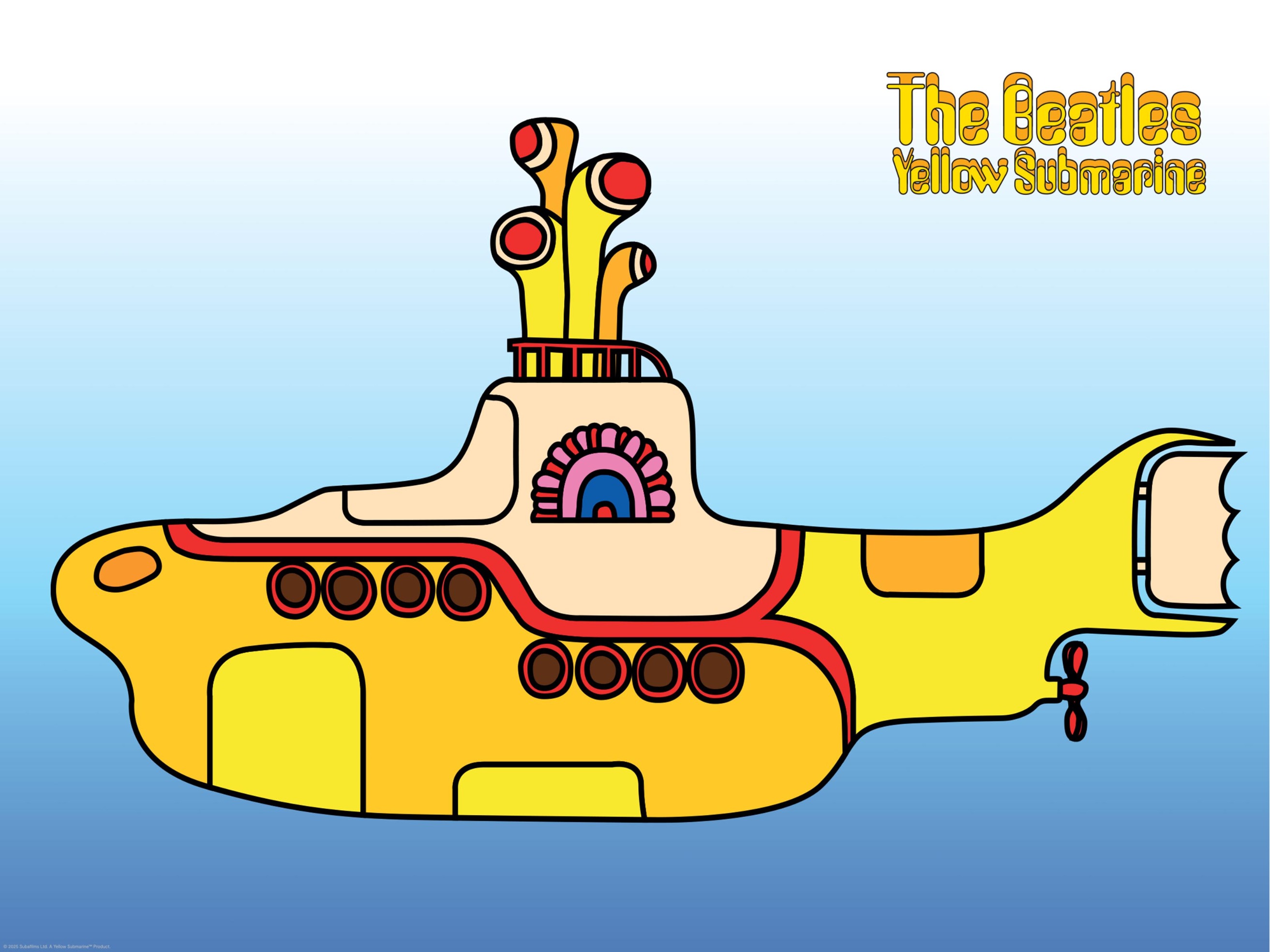 The Beatles, Yellow Submarine Poster - Vehicle illustration (30x40 cm)