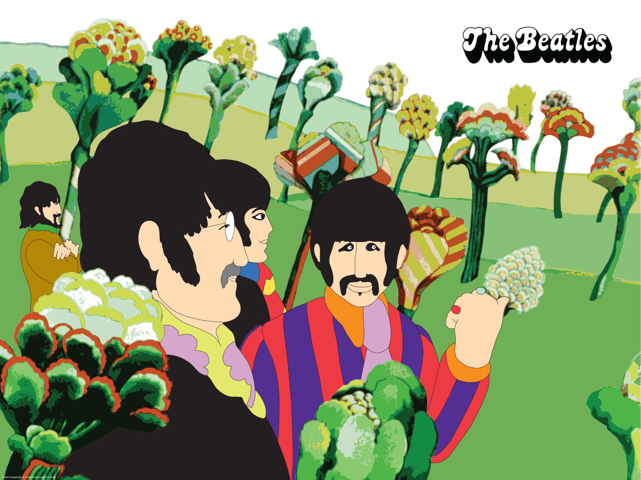 Yellow Submarine Magic Poster - Gartenszene Grafik (30x40 cm)