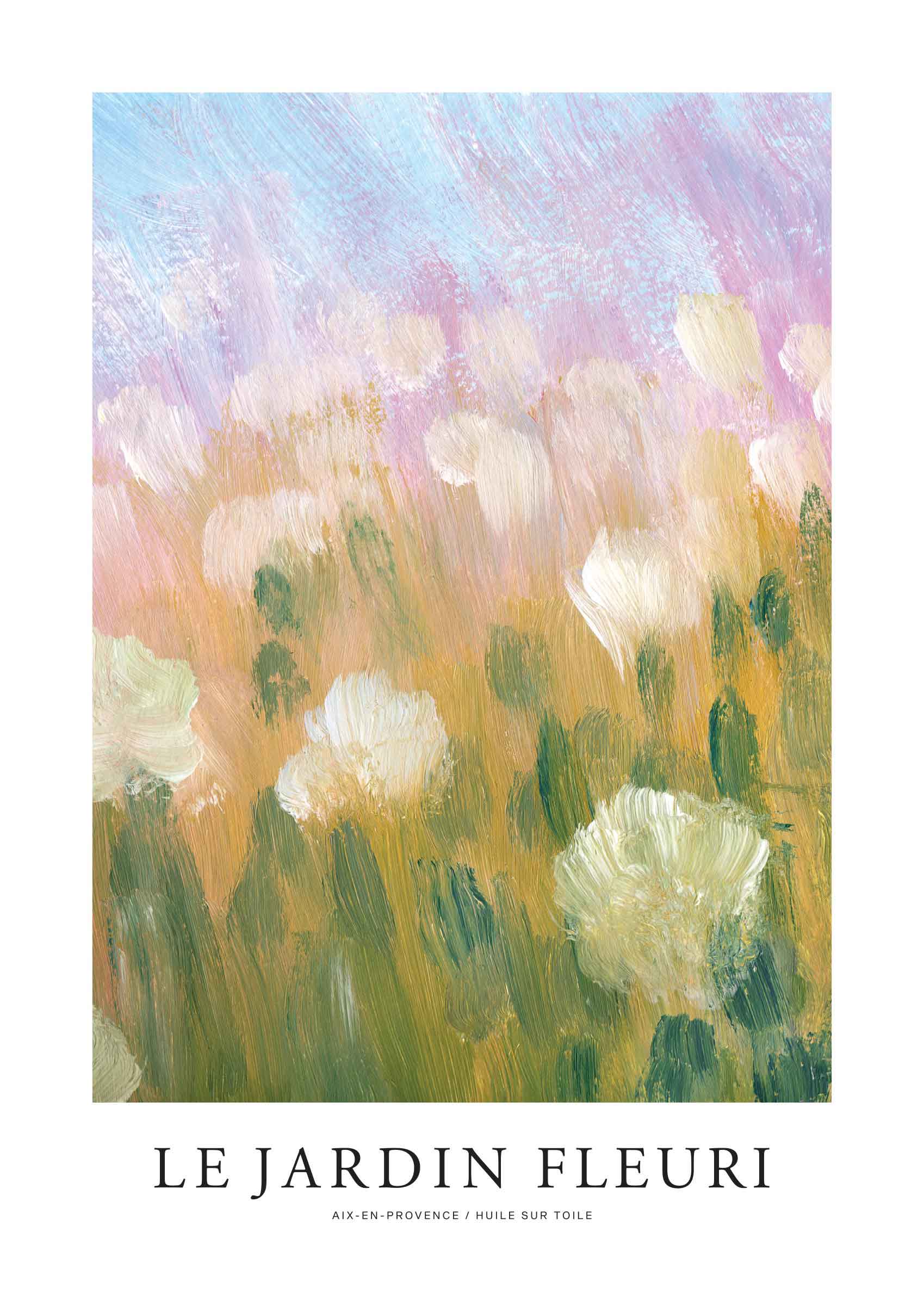 Le Jardin Fleuri I plakat - Blomsterillustration (50x70 cm)