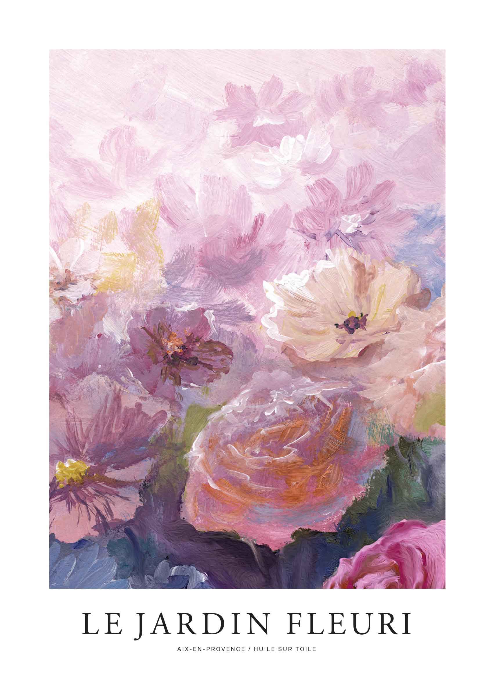 Le Jardin Fleuri II plakat - Blomsterillustration (70x100 cm)