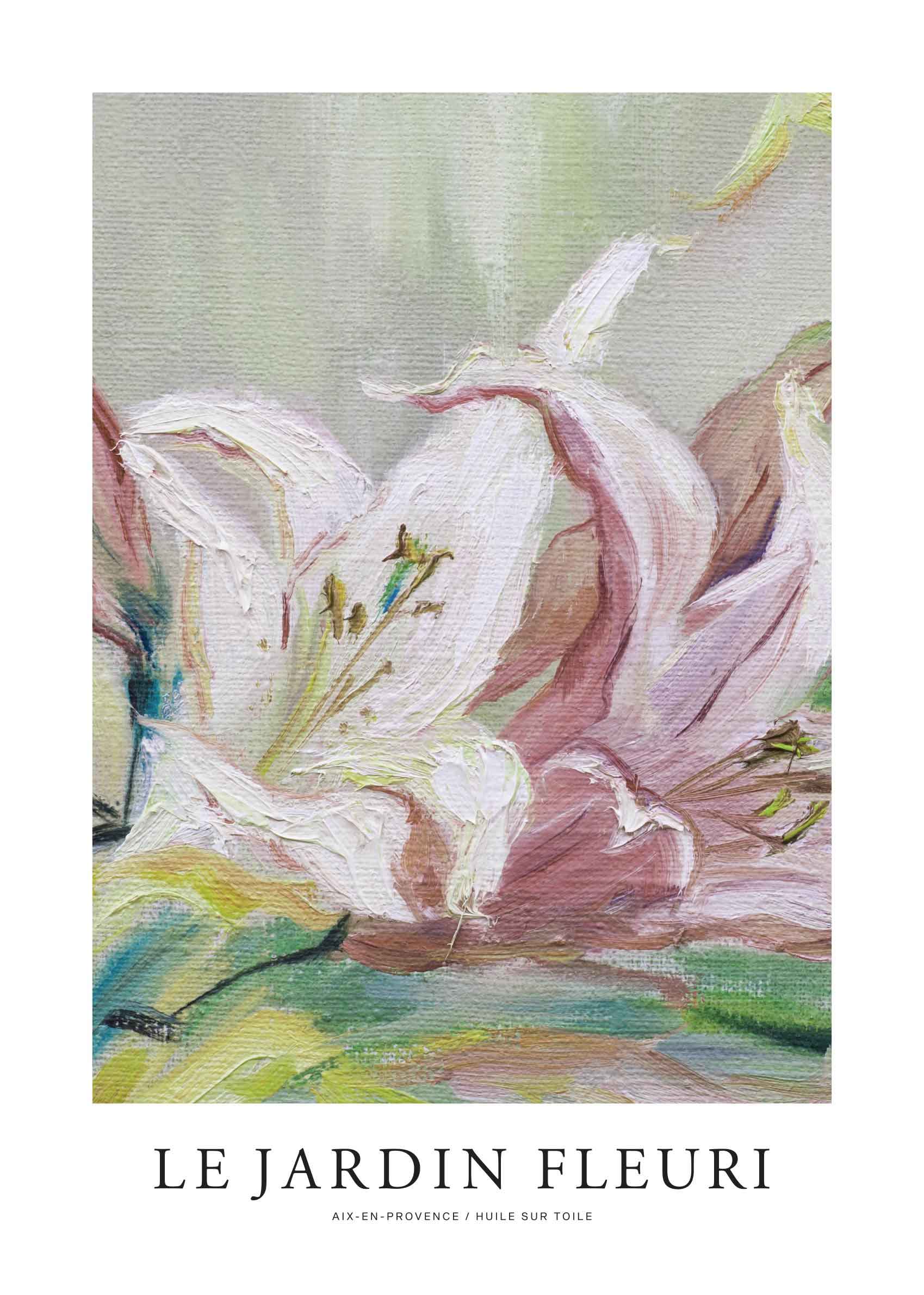 Le Jardin Fleuri III plakat - Blomsterillustration (50x70 cm)