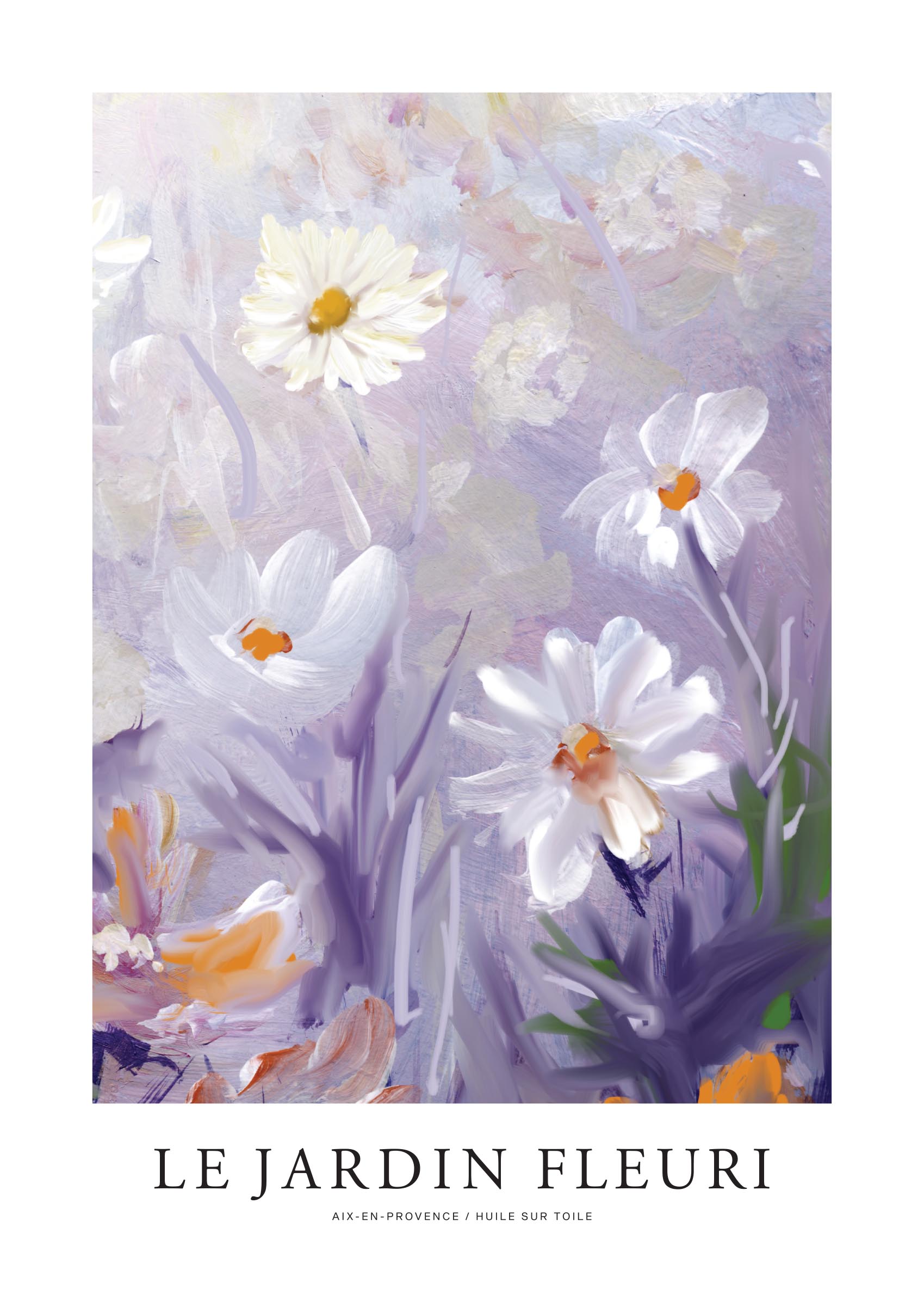 Le Jardin Fleuri IIII plakat - Blomsterillustration (30x40 cm)