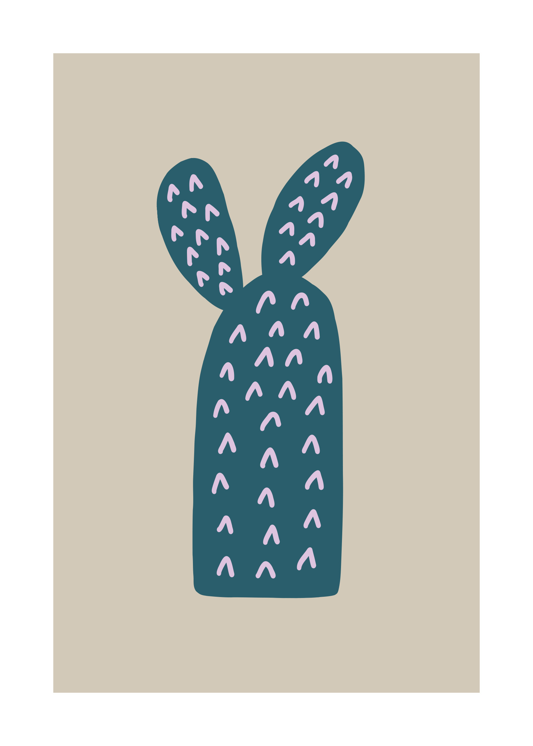Desert Friend plakat - Dyreillustration (21x30 cm)