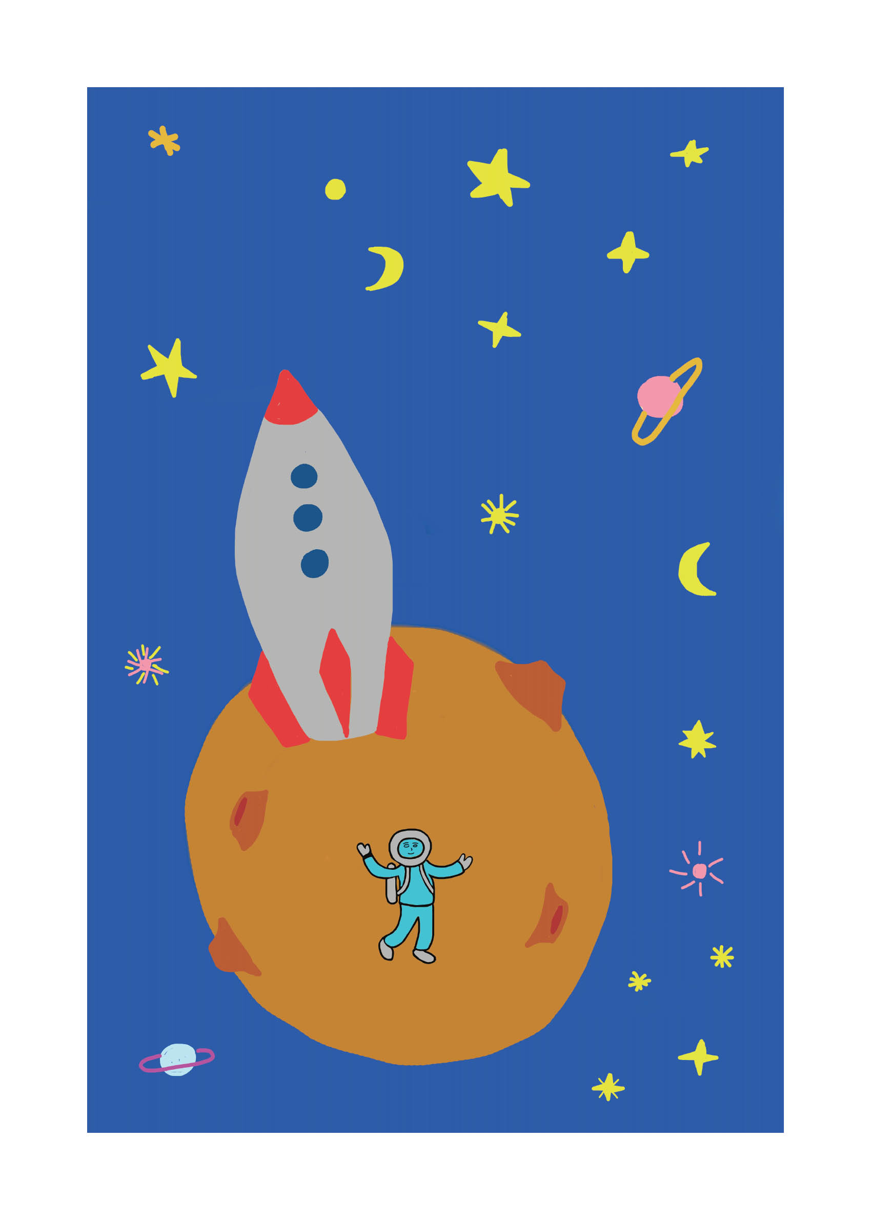 Rocket Boy plakat - Rumillustration (50x70 cm)