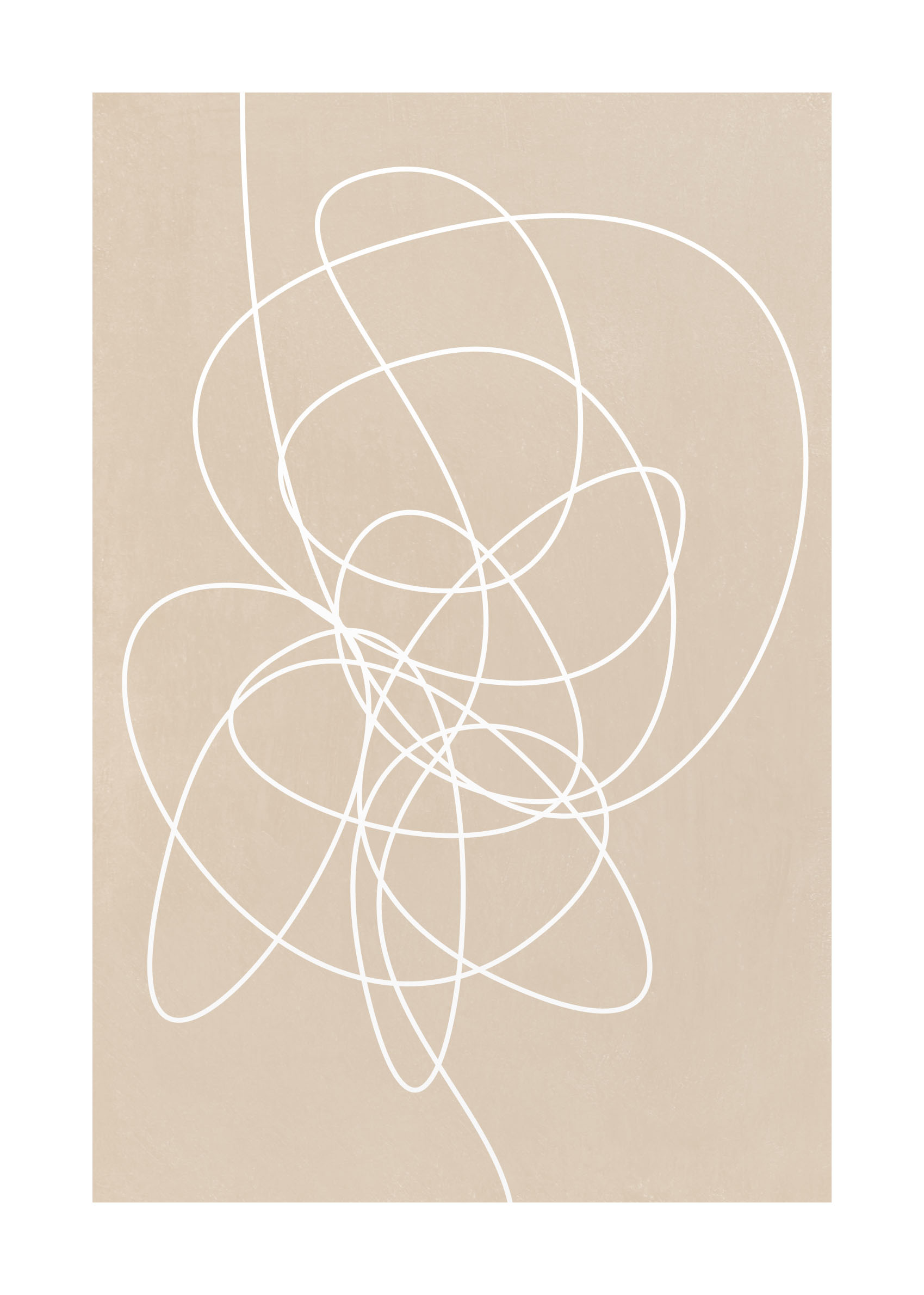 Soft Rhythm Poster - Abstrakte Line Art (50x70 cm)