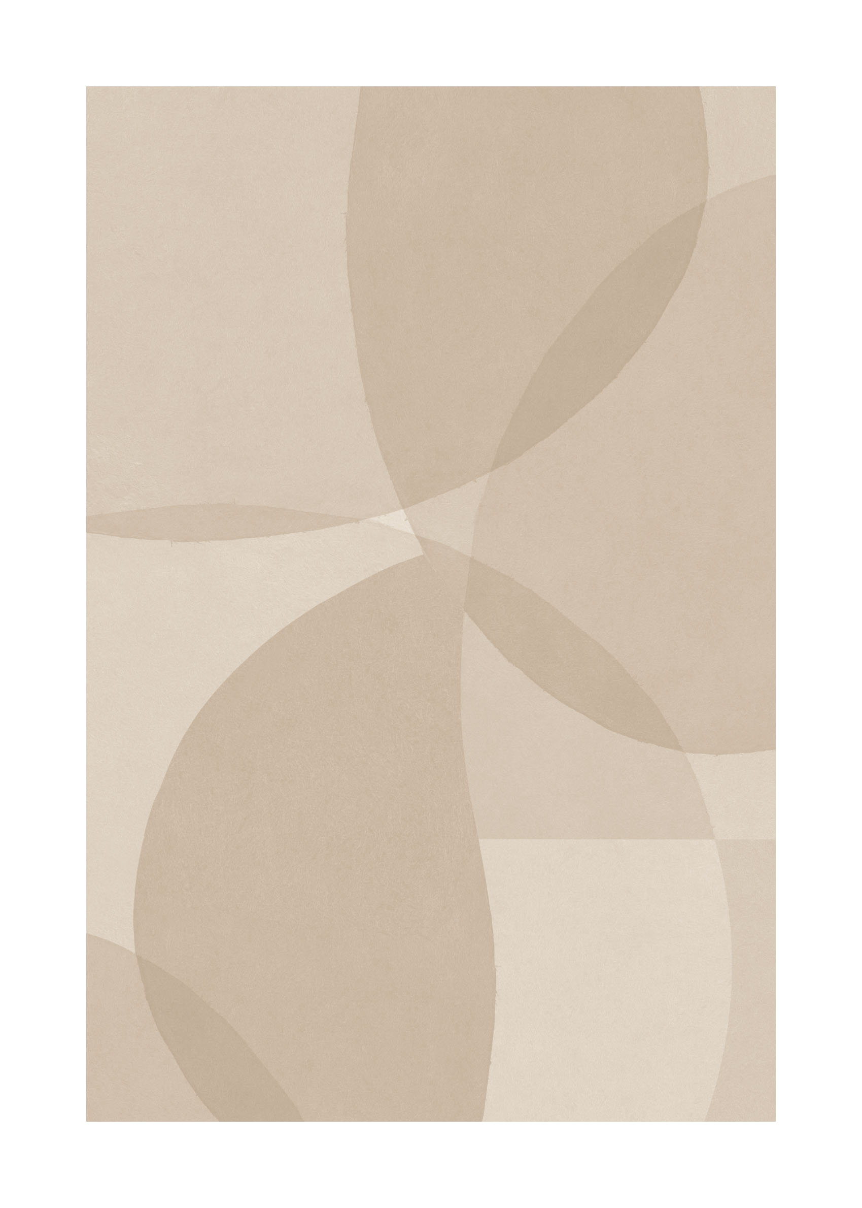 Muted Layers Poster - Abstract illustration (30x40 cm)