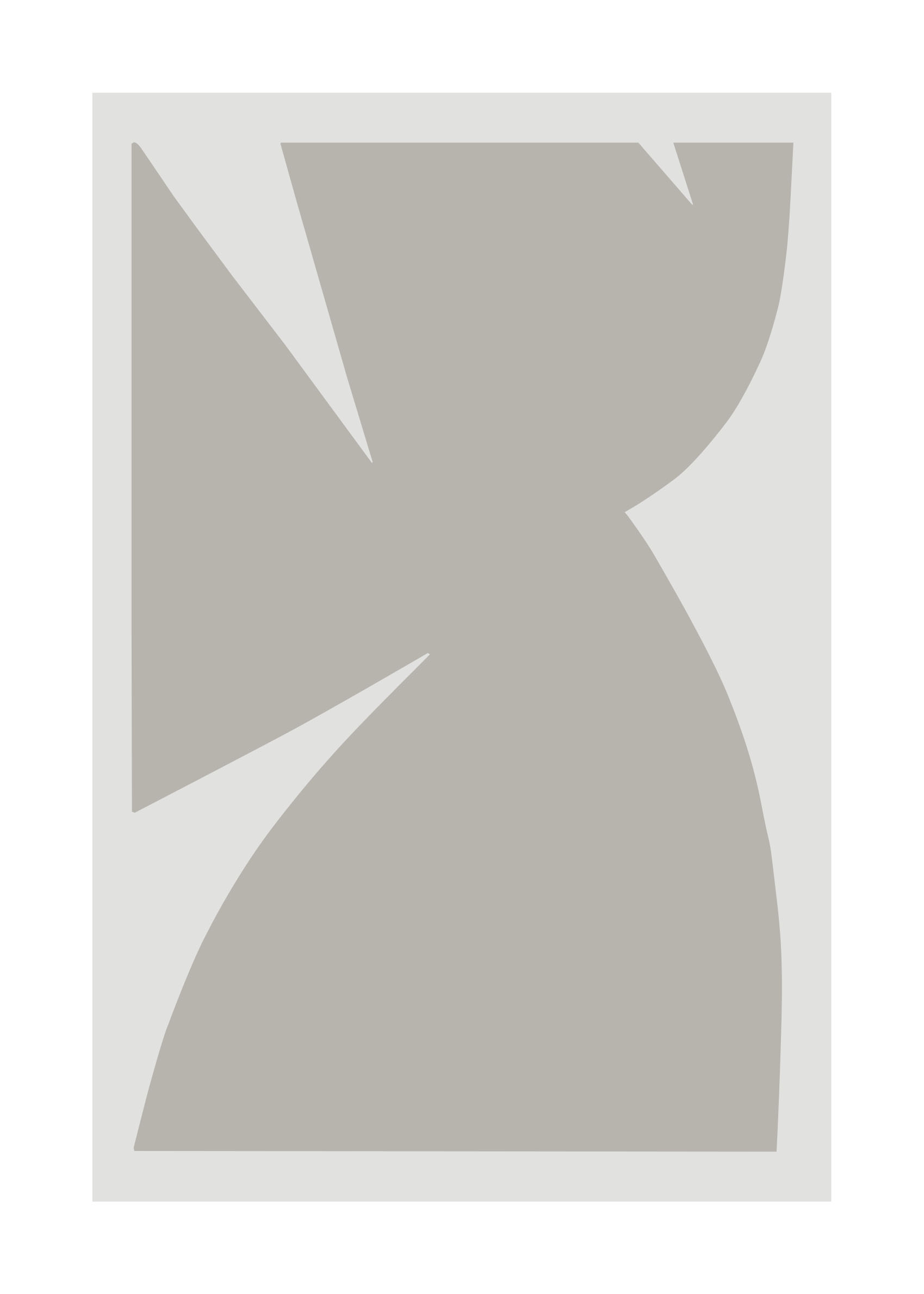 Grey Form Poster - Abstract illustration (30x40 cm)