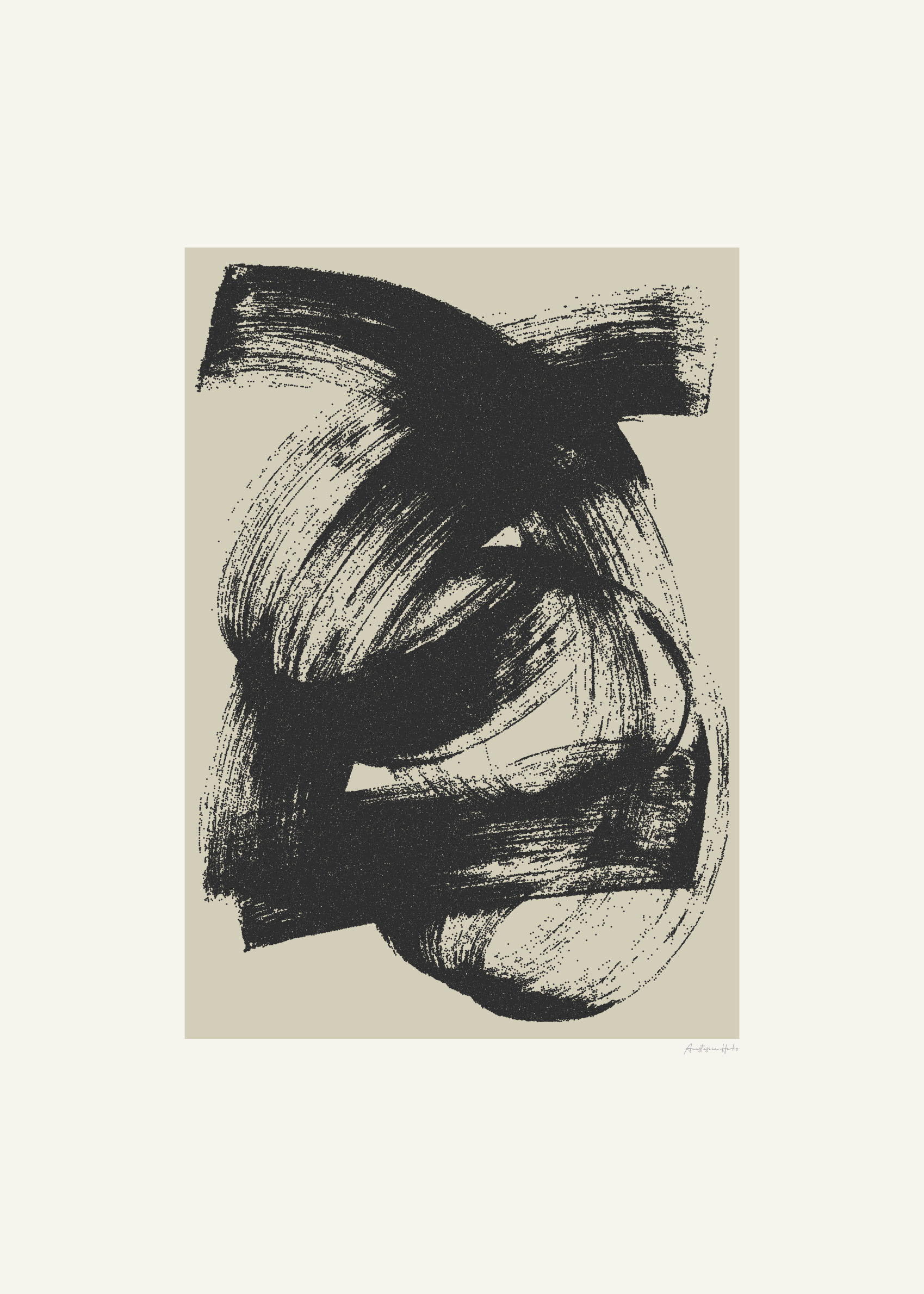 Strokes Poster - Abstract illustration (50x70 cm)