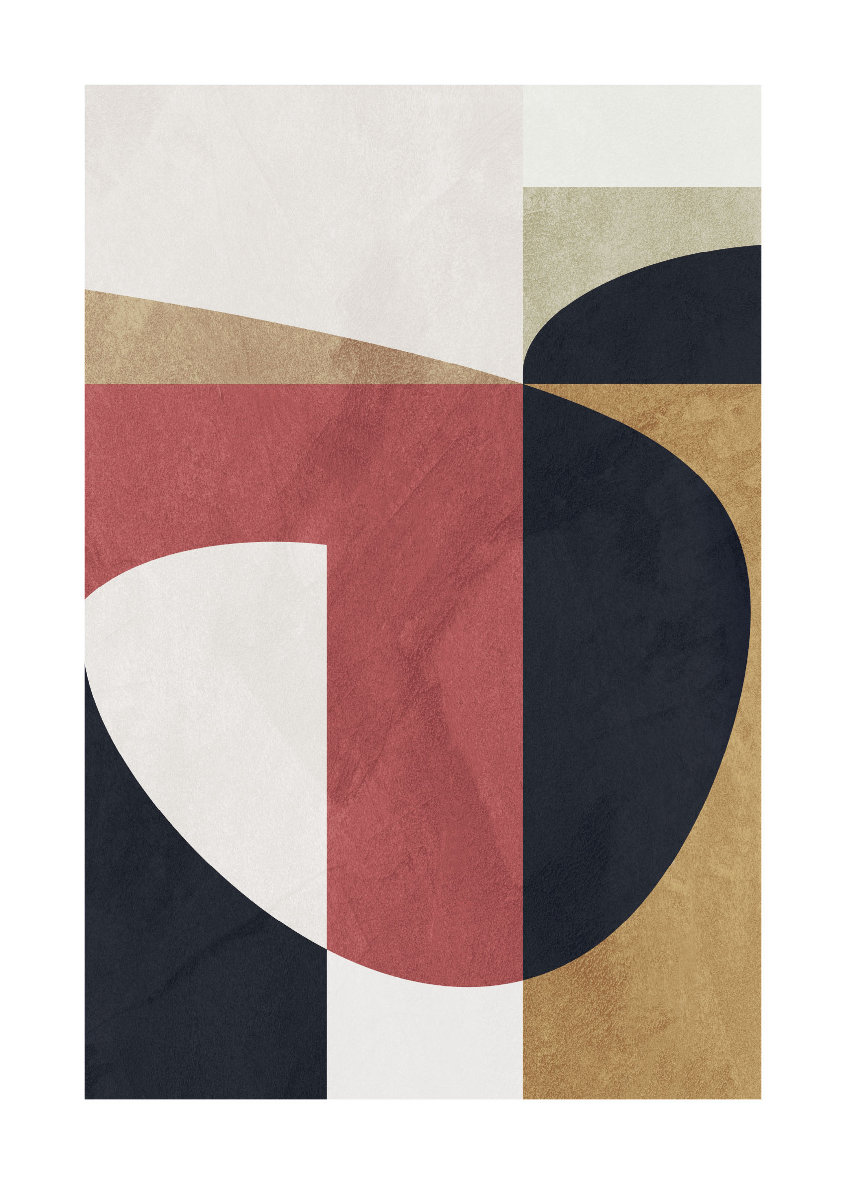 Crimson Balance Poster - Abstrakte Grafik (70x100 cm)