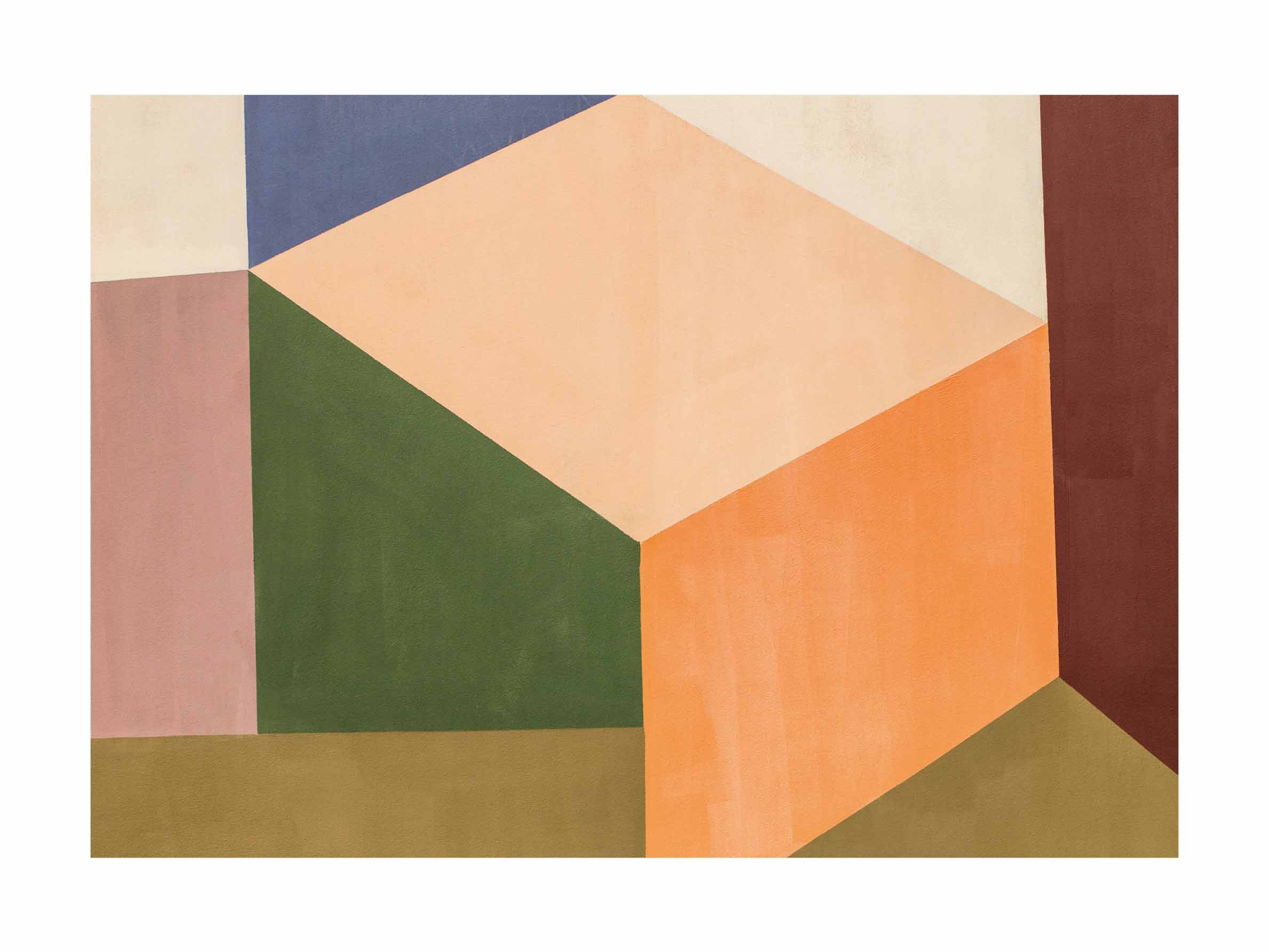 Painted Geometry Poster - Abstrakte Grafik (50x70 cm)
