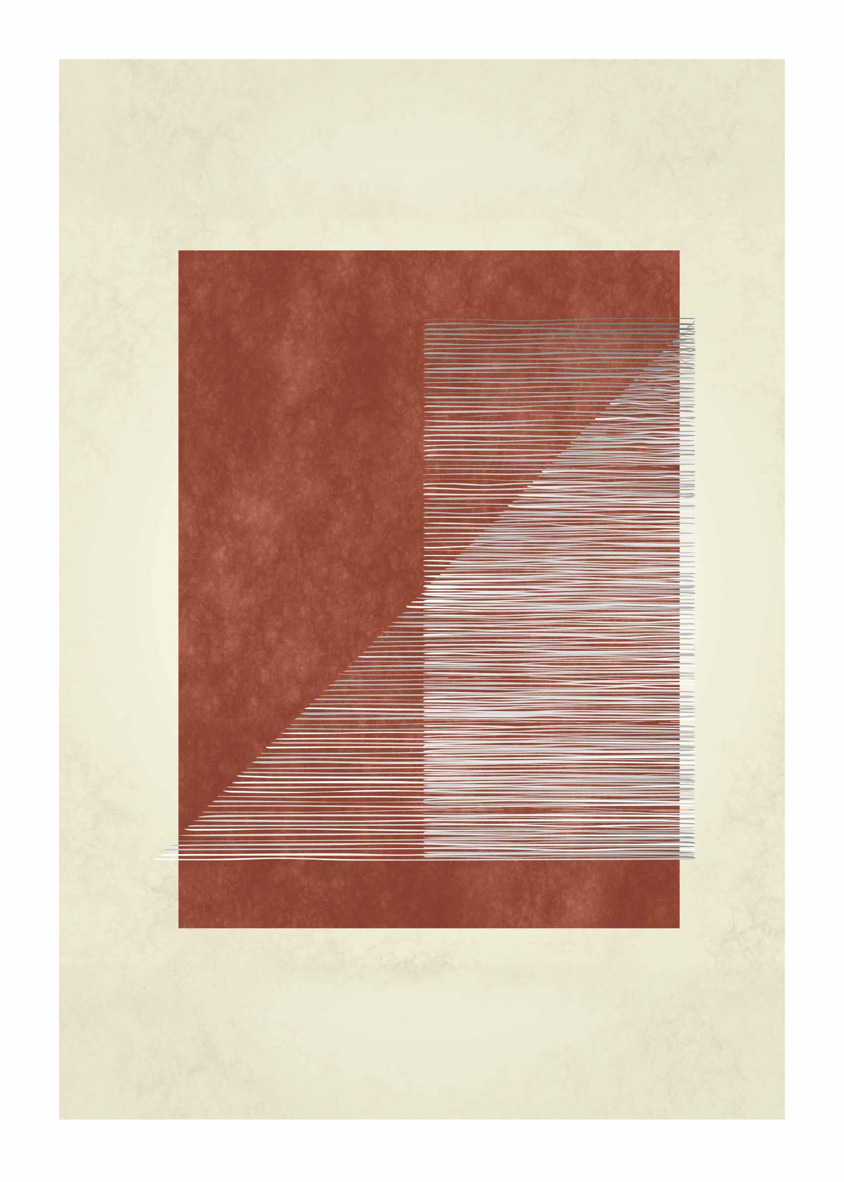 Terracotta poster - Abstract illustration (40x50 cm)