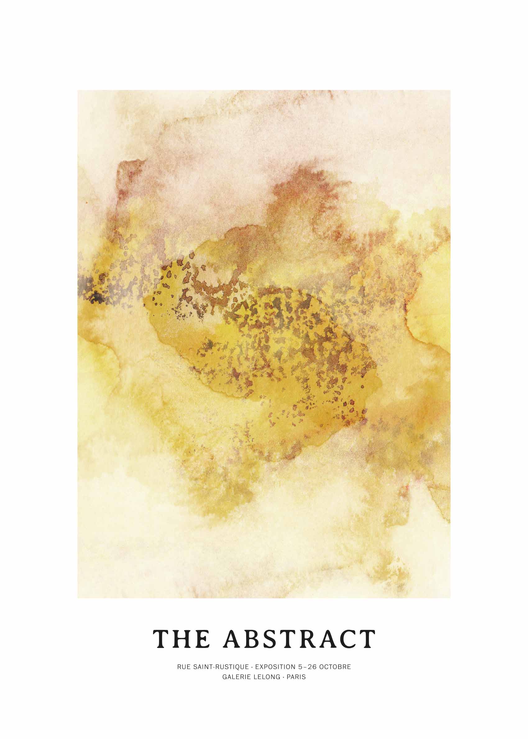 Amber Mist Poster - Abstract illustration (30x40 cm)