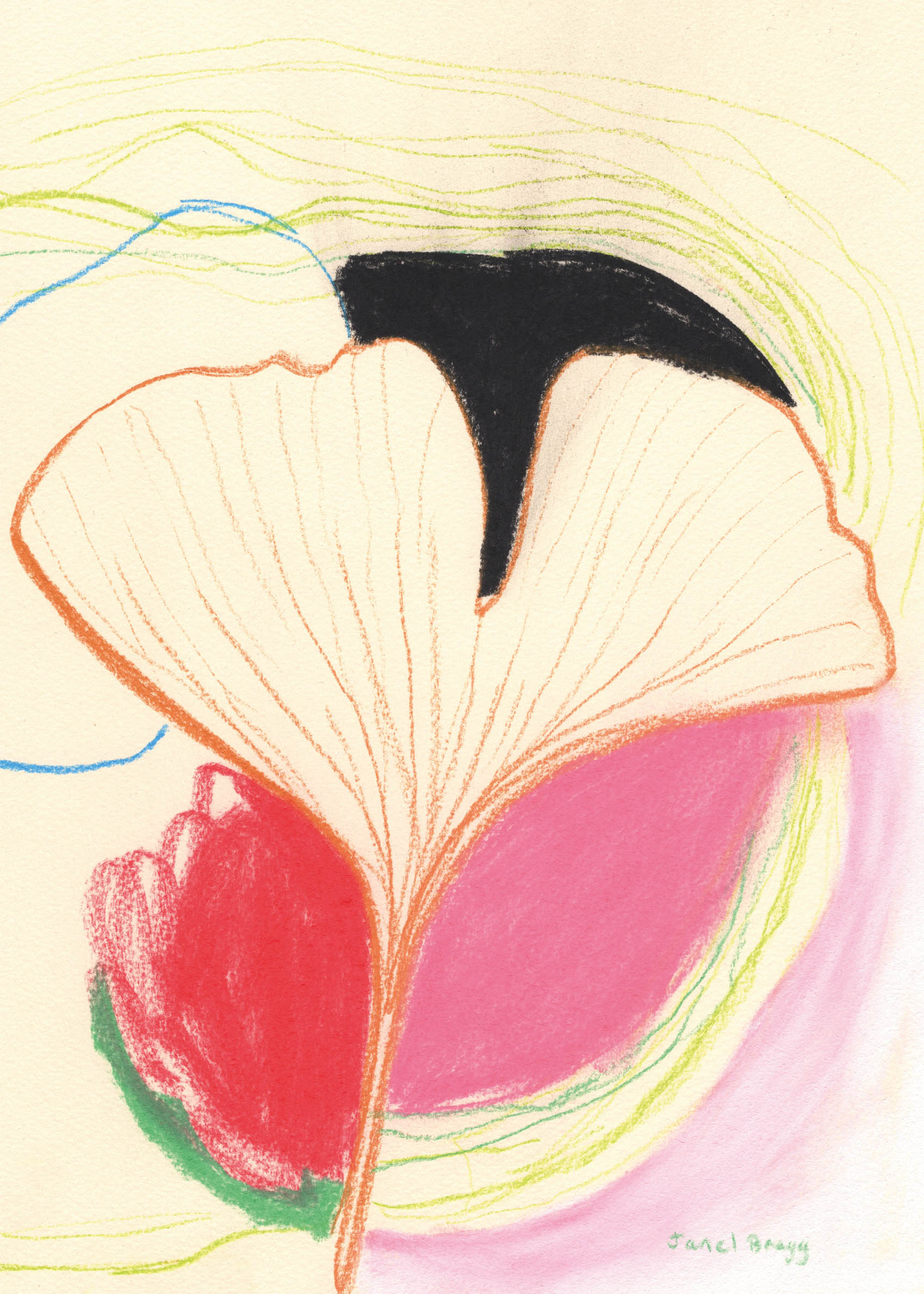 Vibrant Ginko I Poster - Blumenillustration (70x100 cm)