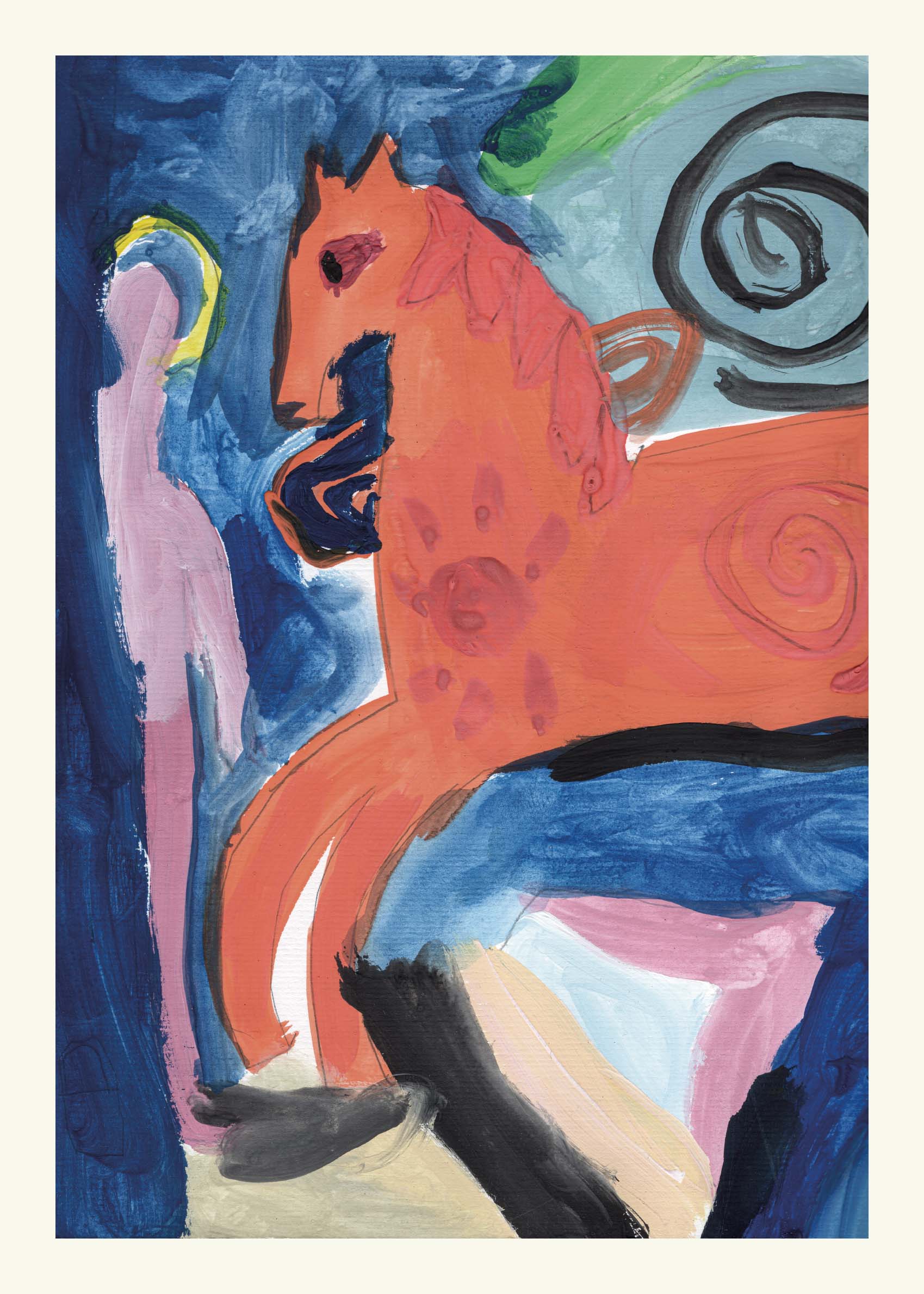 Fauvist Gallop Poster - Abstrakte Grafik (50x70 cm)
