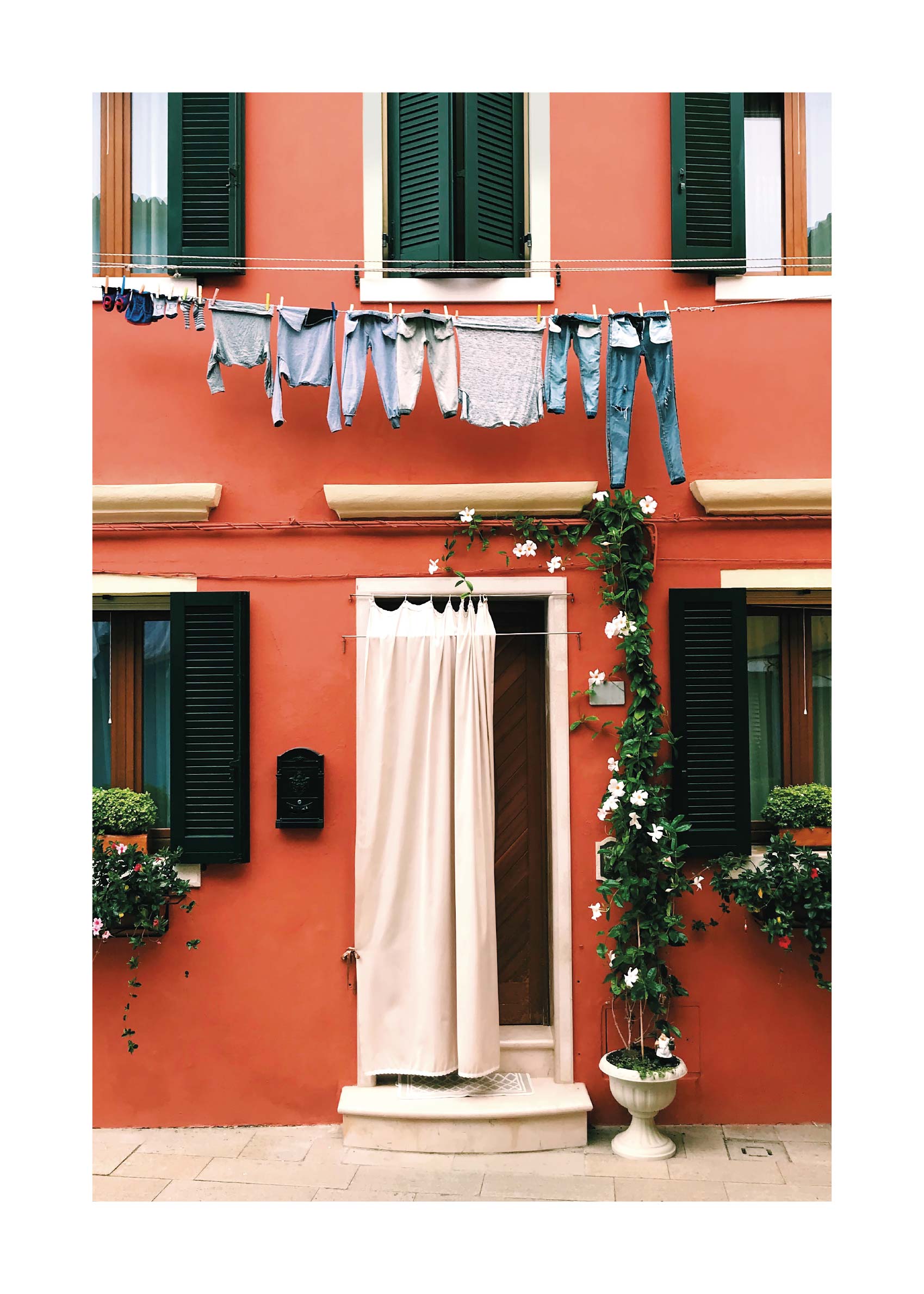 Casa Nostra Poster - Street facade photography (50x70 cm)