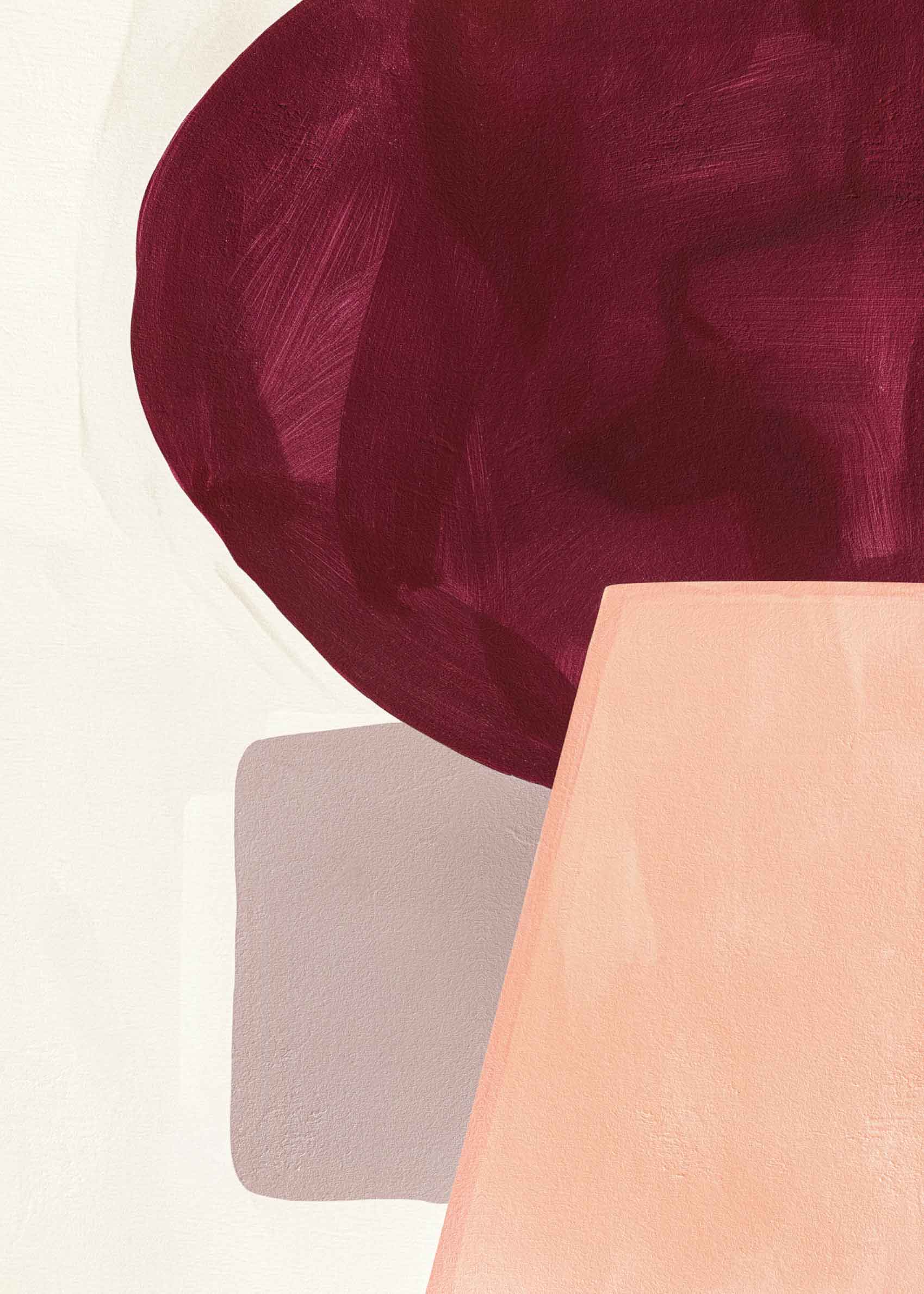 Curved Abstracts I poster - Abstract illustration (50x70 cm)