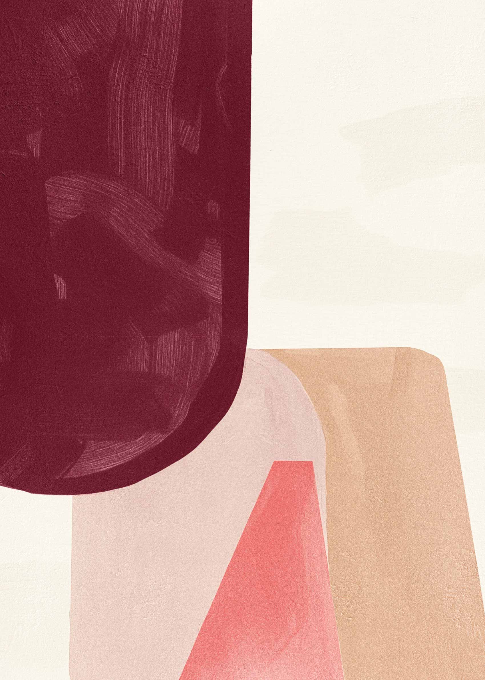 Curved Abstracts II Poster - Abstract illustration (30x40 cm)