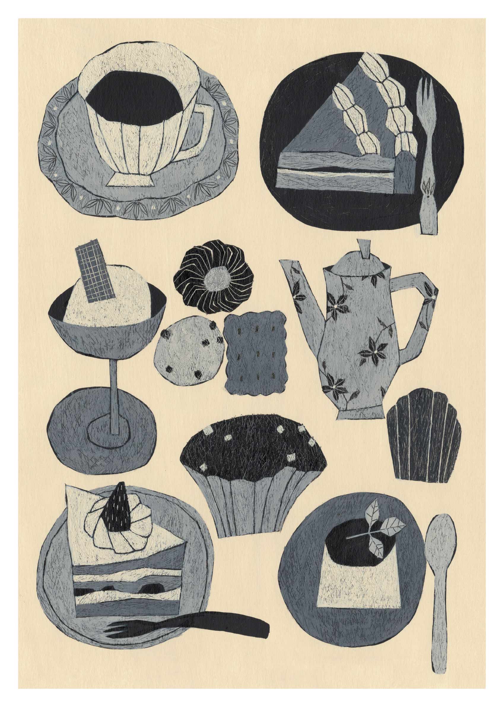 Sweet Little Things Poster - Gebäckgrafik (30x40 cm)