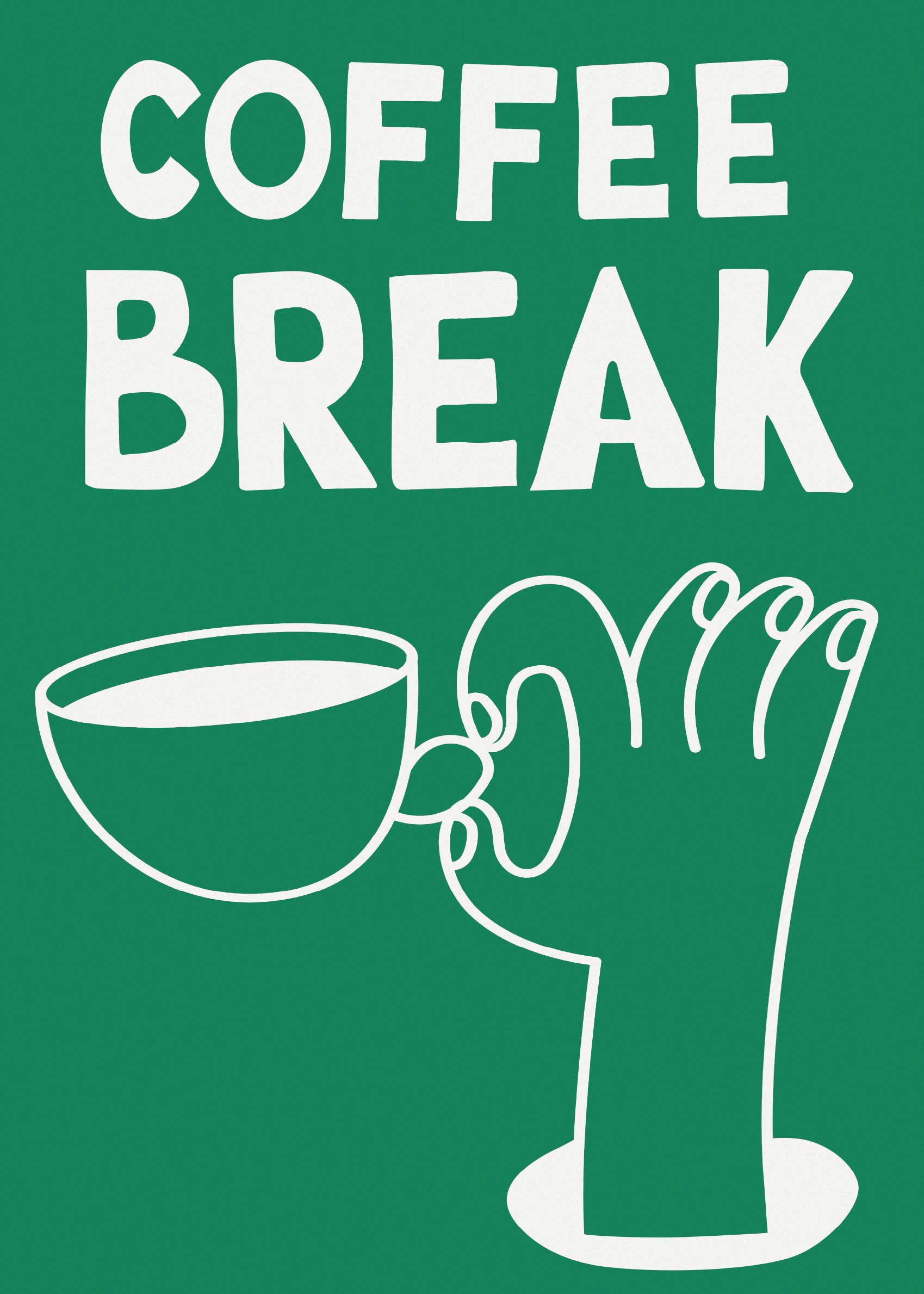 Coffee Break Poster - Kaffeillustration (50x70 cm)