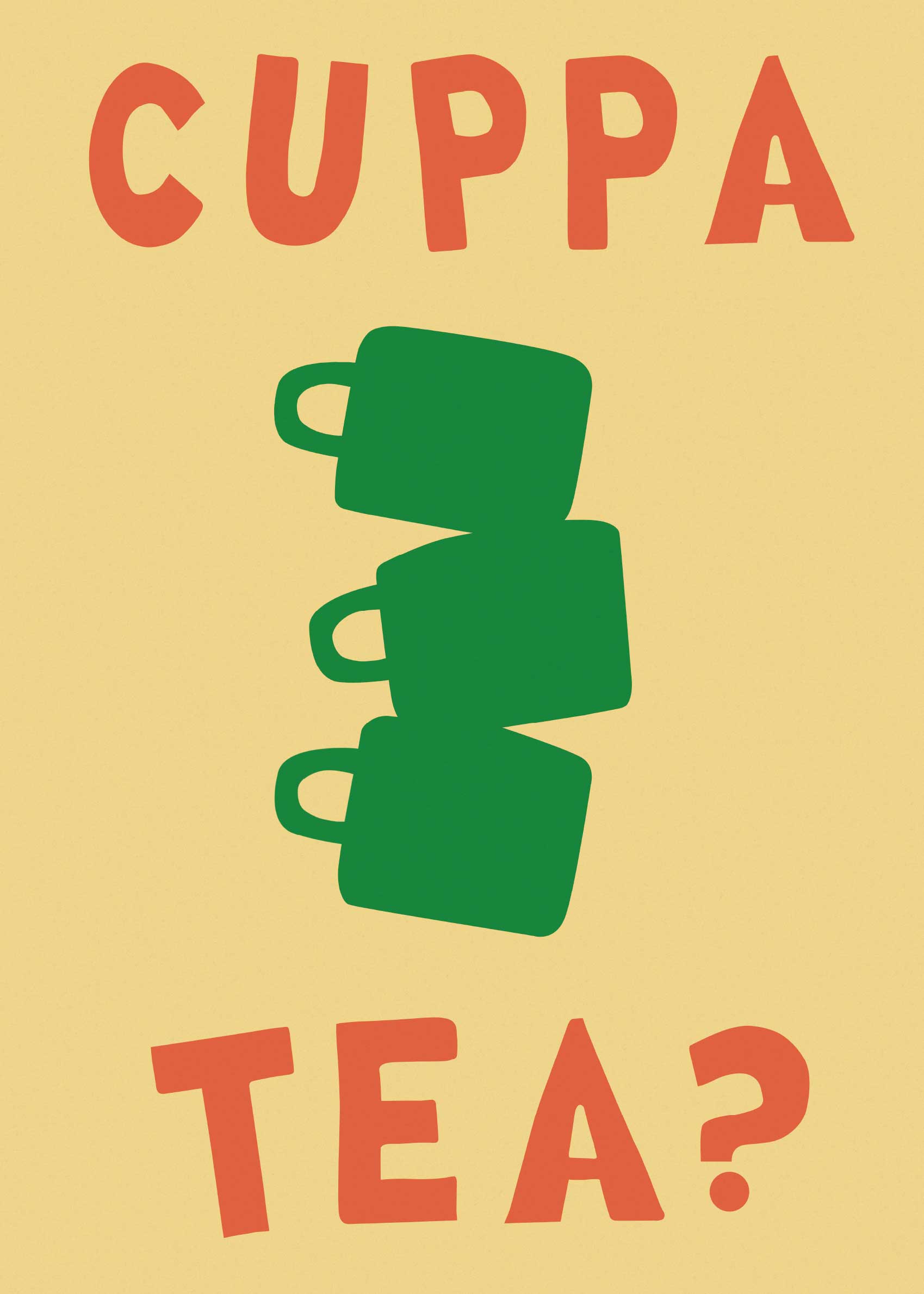 Cuppa Tea Poster - Tassen-Grafik (30x40 cm)