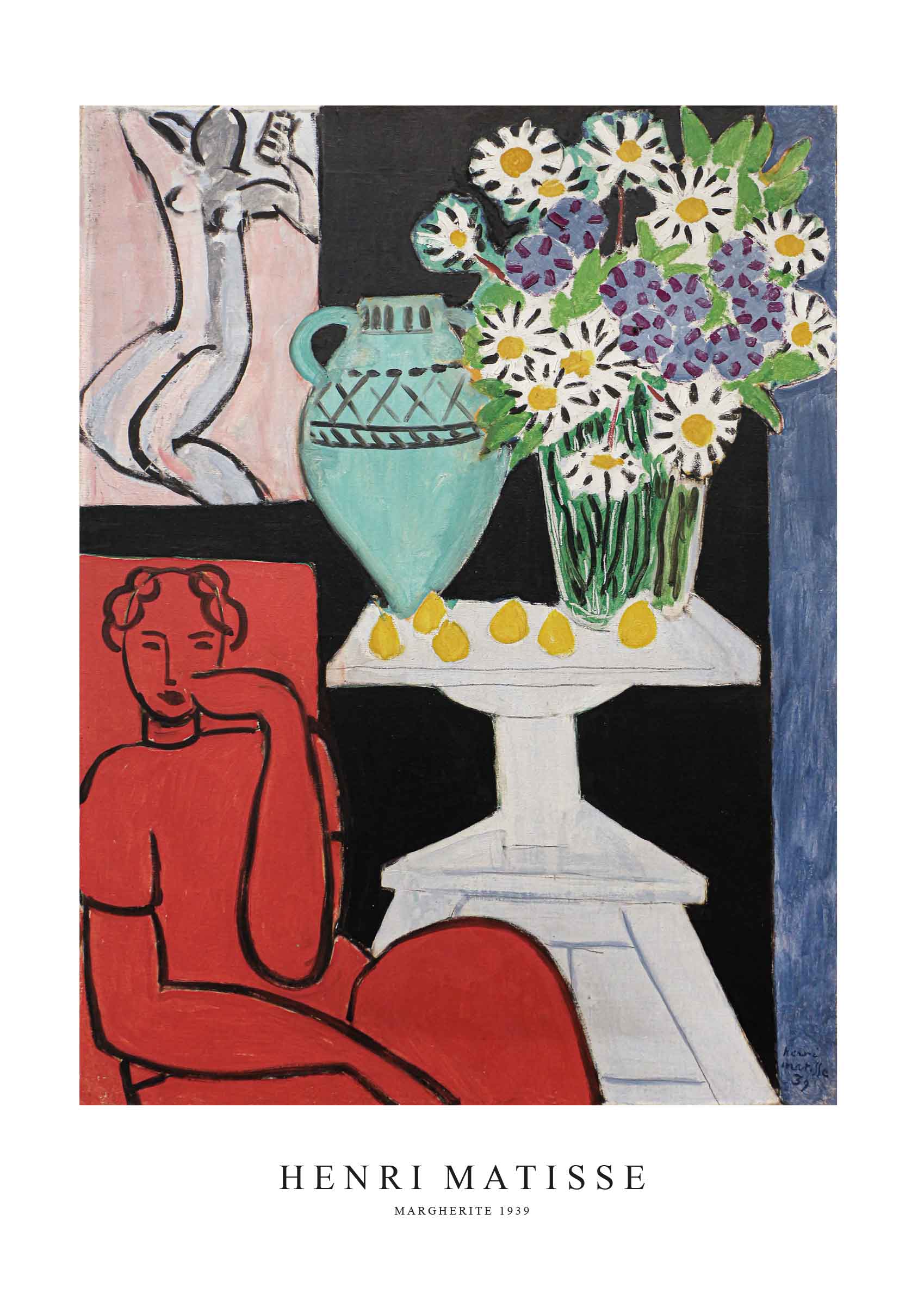 Margherite 1939 Poster - Floral illustration (50x70 cm)