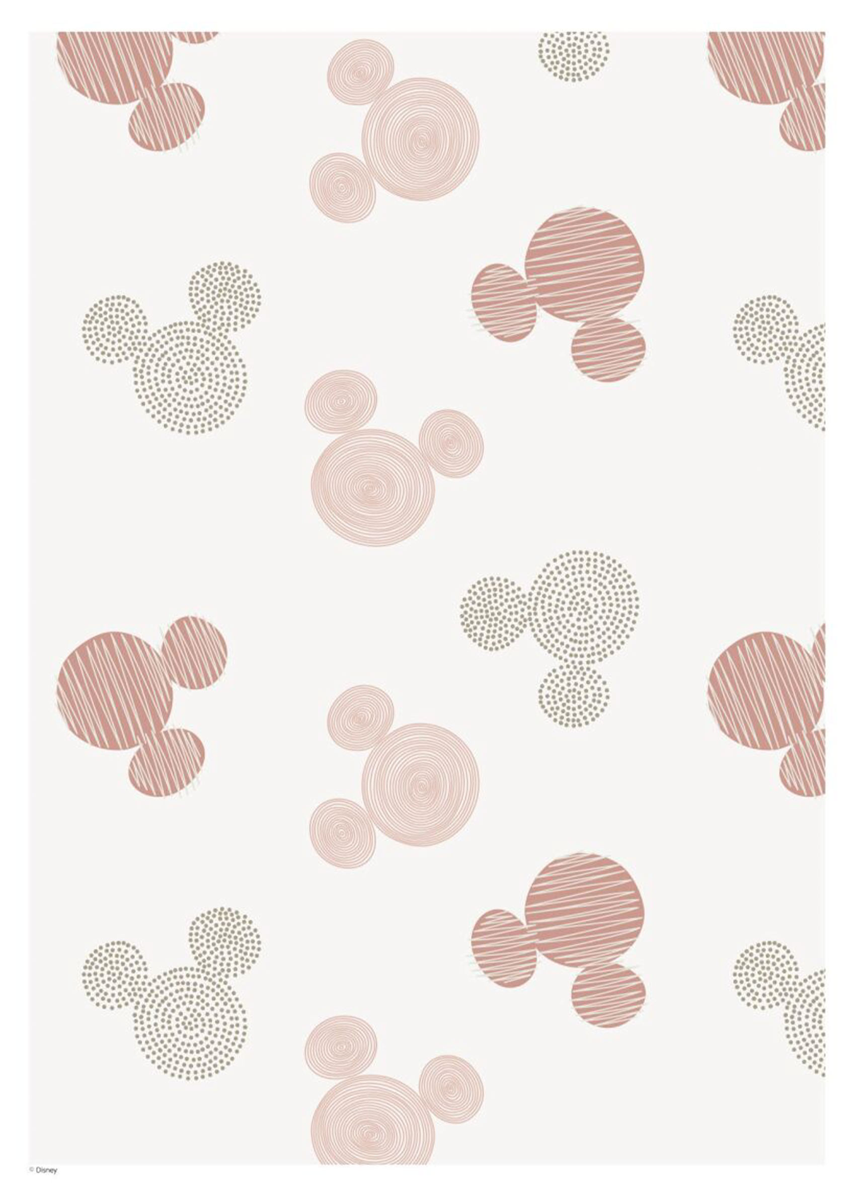 Disney Mickey Mouse Beige Pattern Poster - Mickey-illustration (50x70 cm)