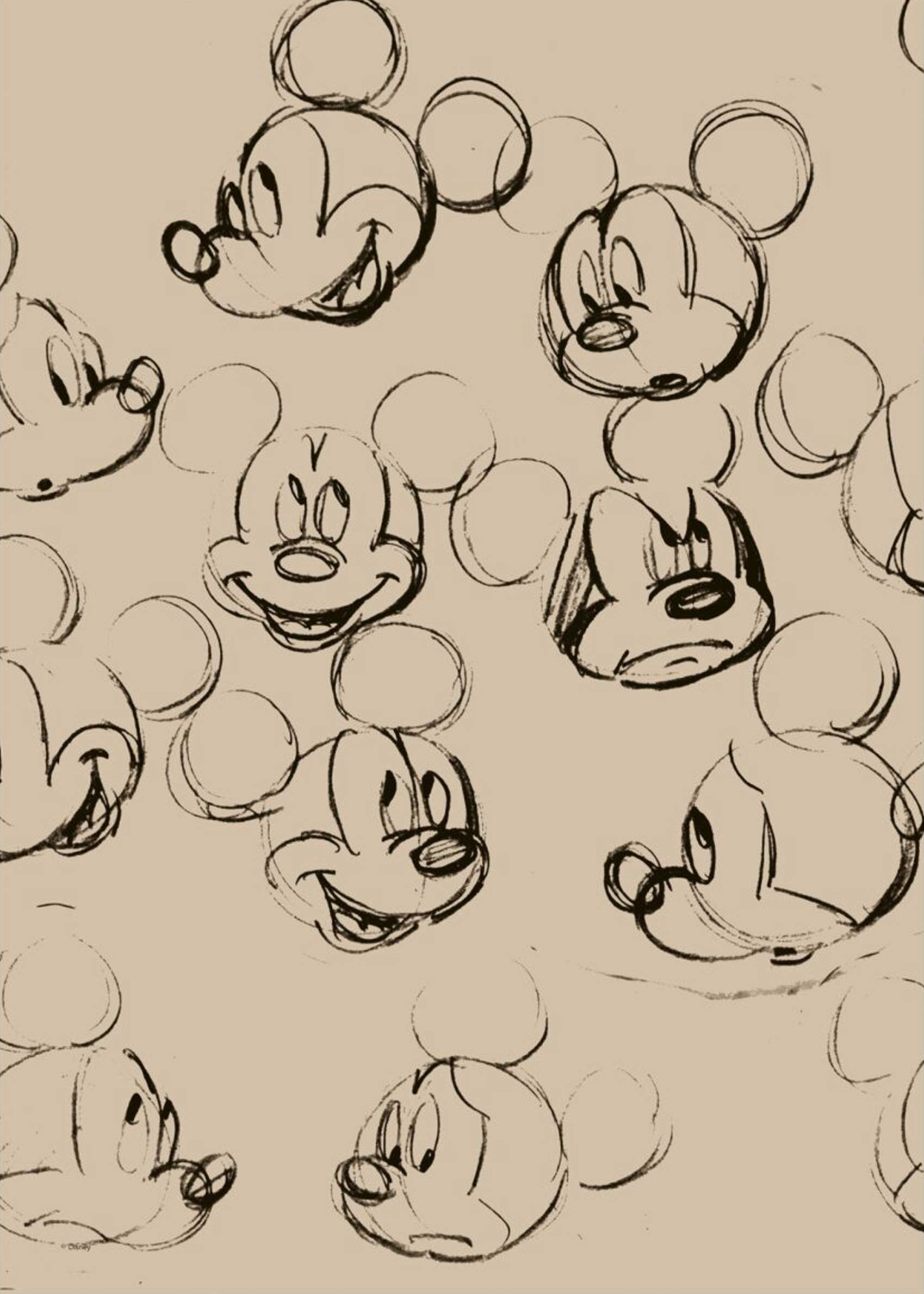 Disney Mickey Mouse Vintage Drawing No. 01 Poster - Character illustration (50x70 cm)
