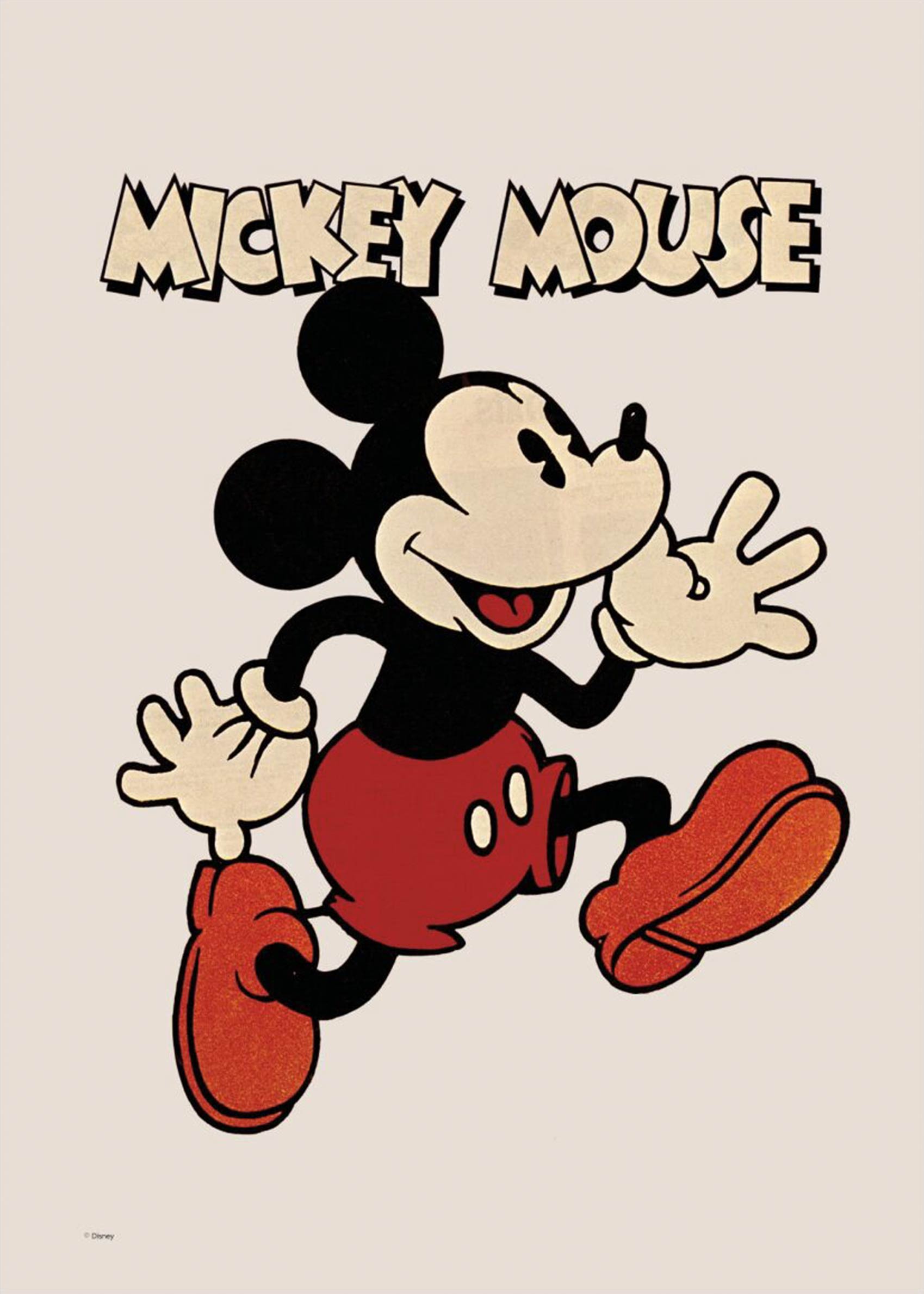 Disney Mickey Mouse Vintage No. 03 - Figurenillustration (70x100 cm)