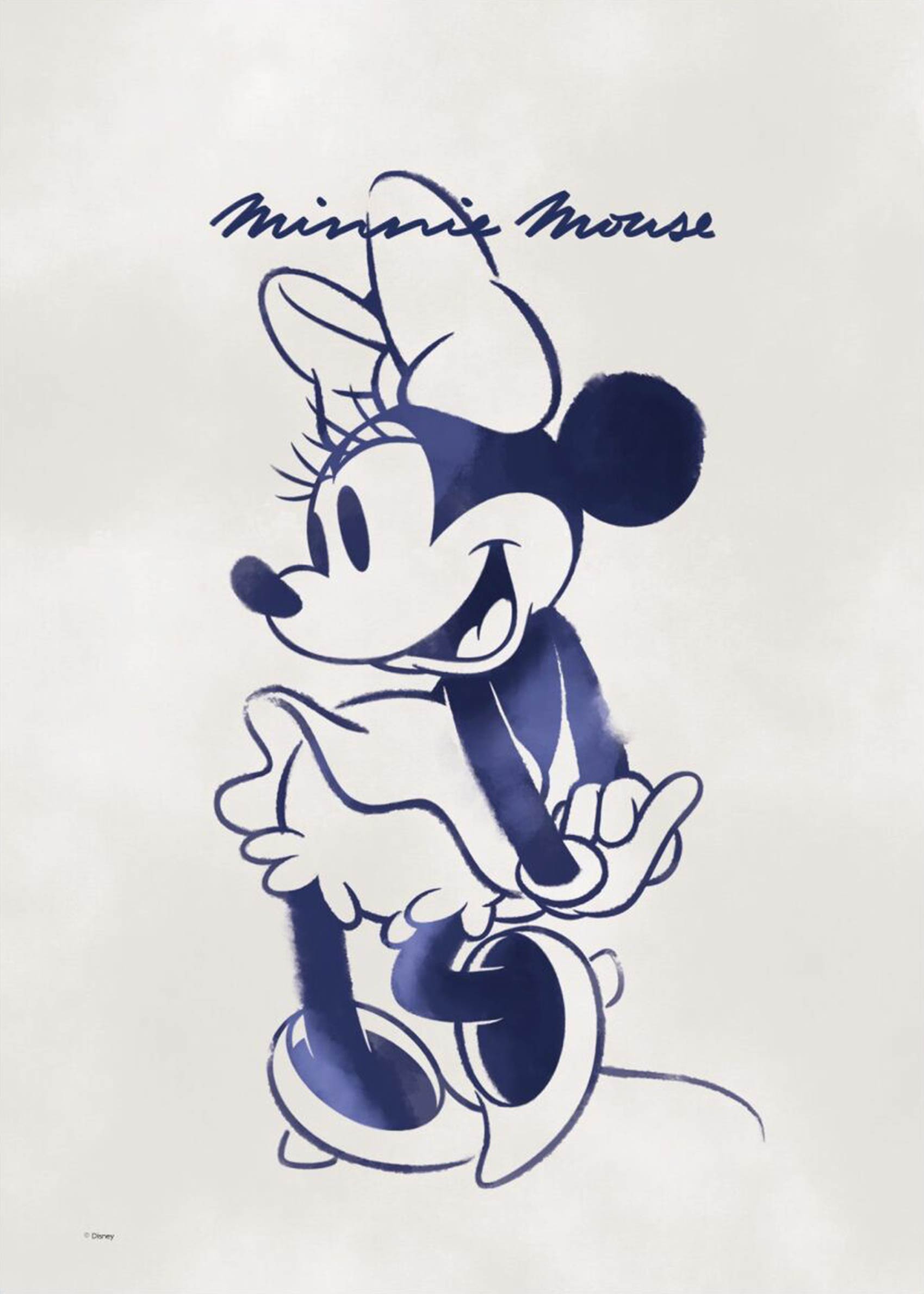 Disney Minnie Mouse Blue Poster - Karaktärsillustration (40x50 cm)