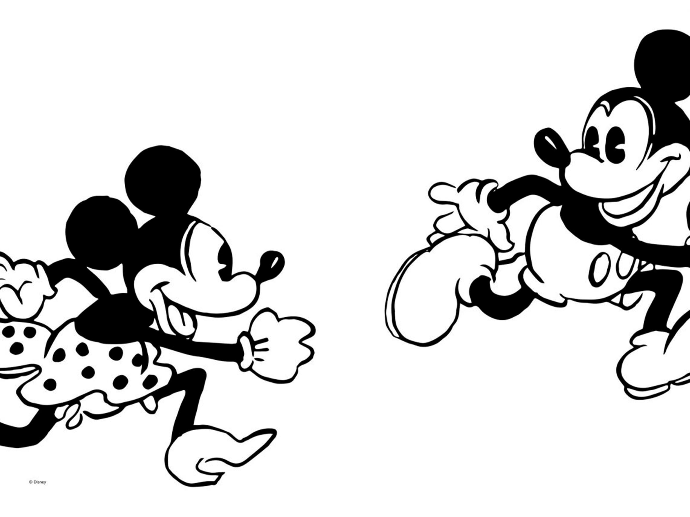 Mickey & Minnie Playful Chase - Disney-Grafik (40x50 cm)