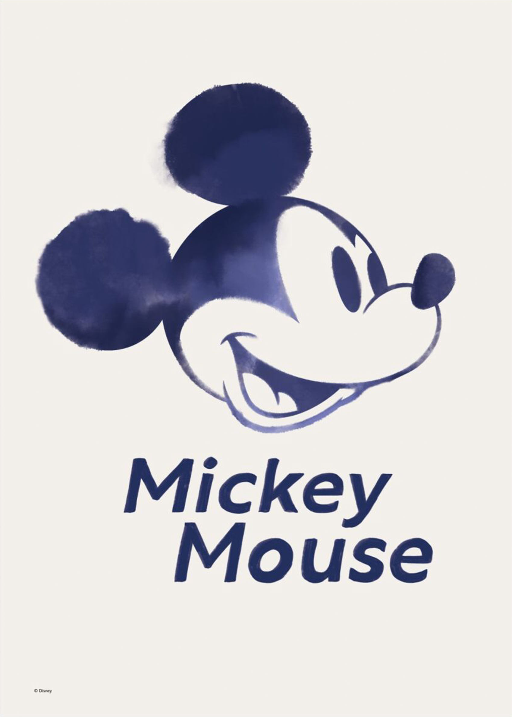 Mickey Mouse Watercolor Face Poster - Figuren-Grafik (50x70 cm)