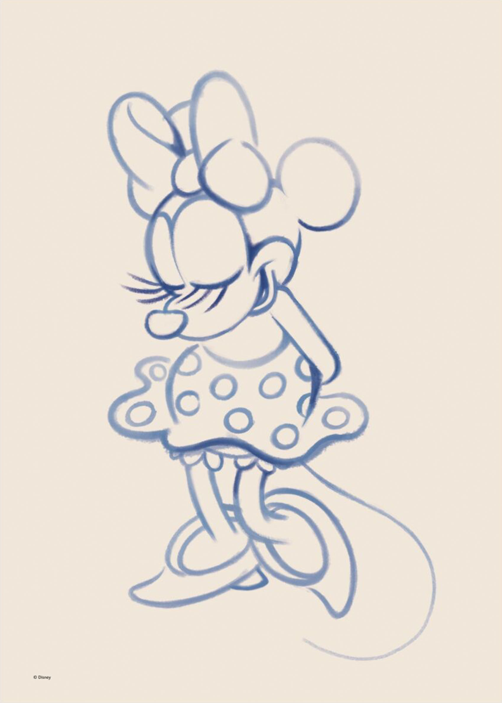 Minnie Mouse Shy Sparkle Poster - Character line art (30x40 cm)