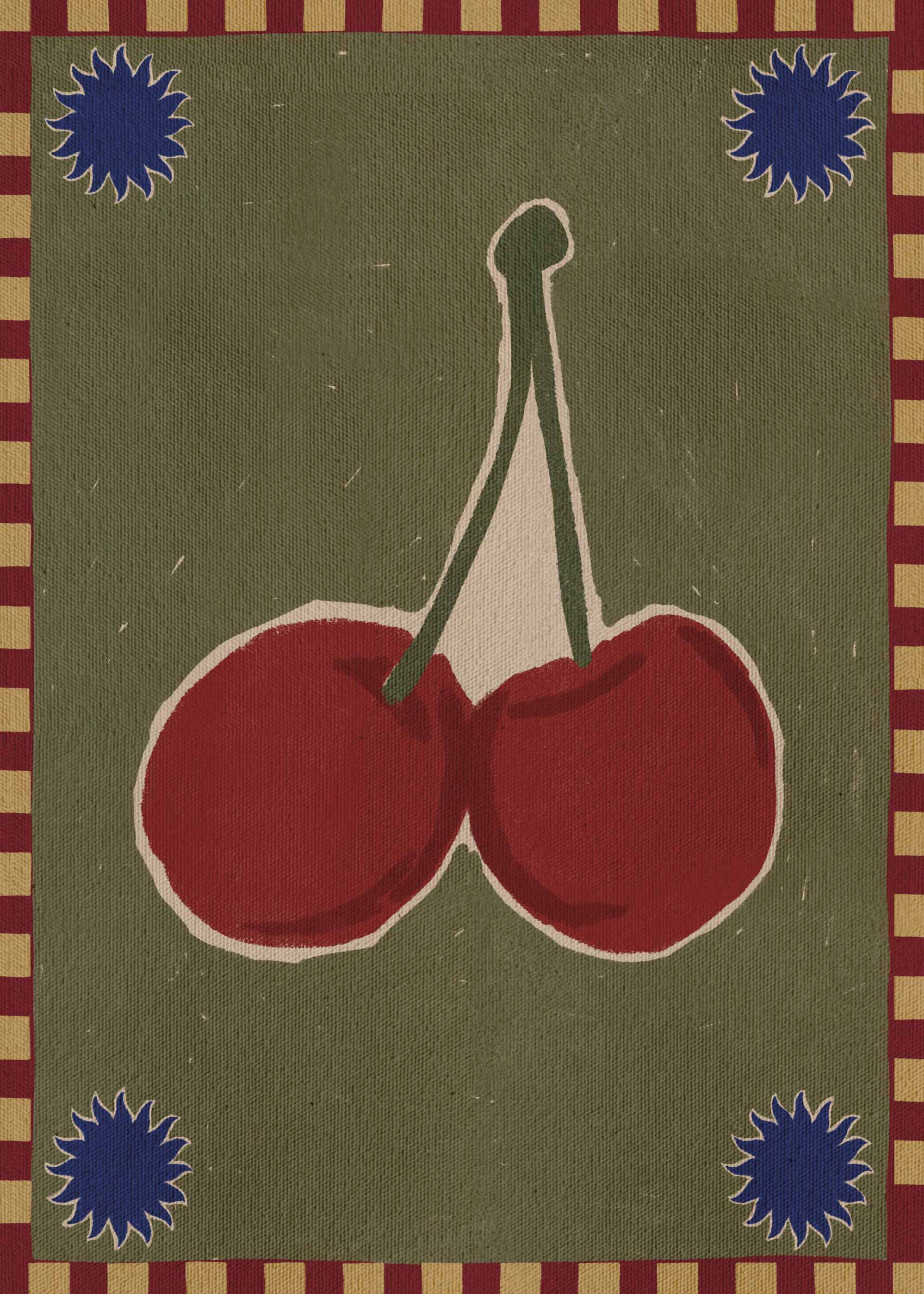 Lush Duo Poster - Cherry illustration vintage (50x70 cm)