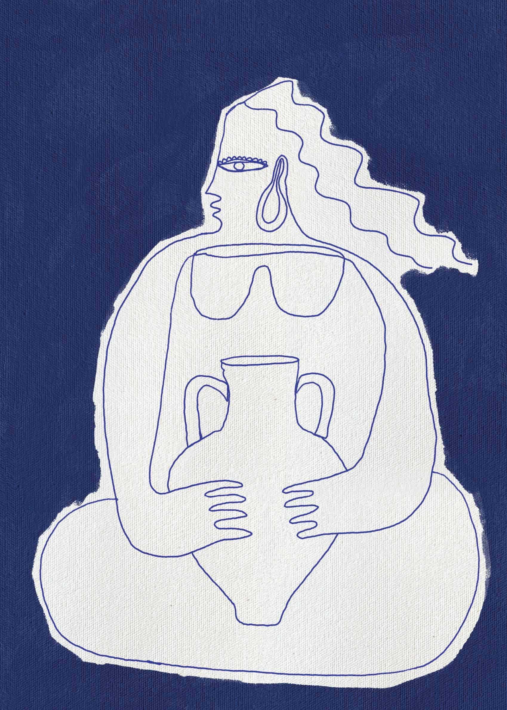 Solitude Poster - Figur line art (70x100 cm)