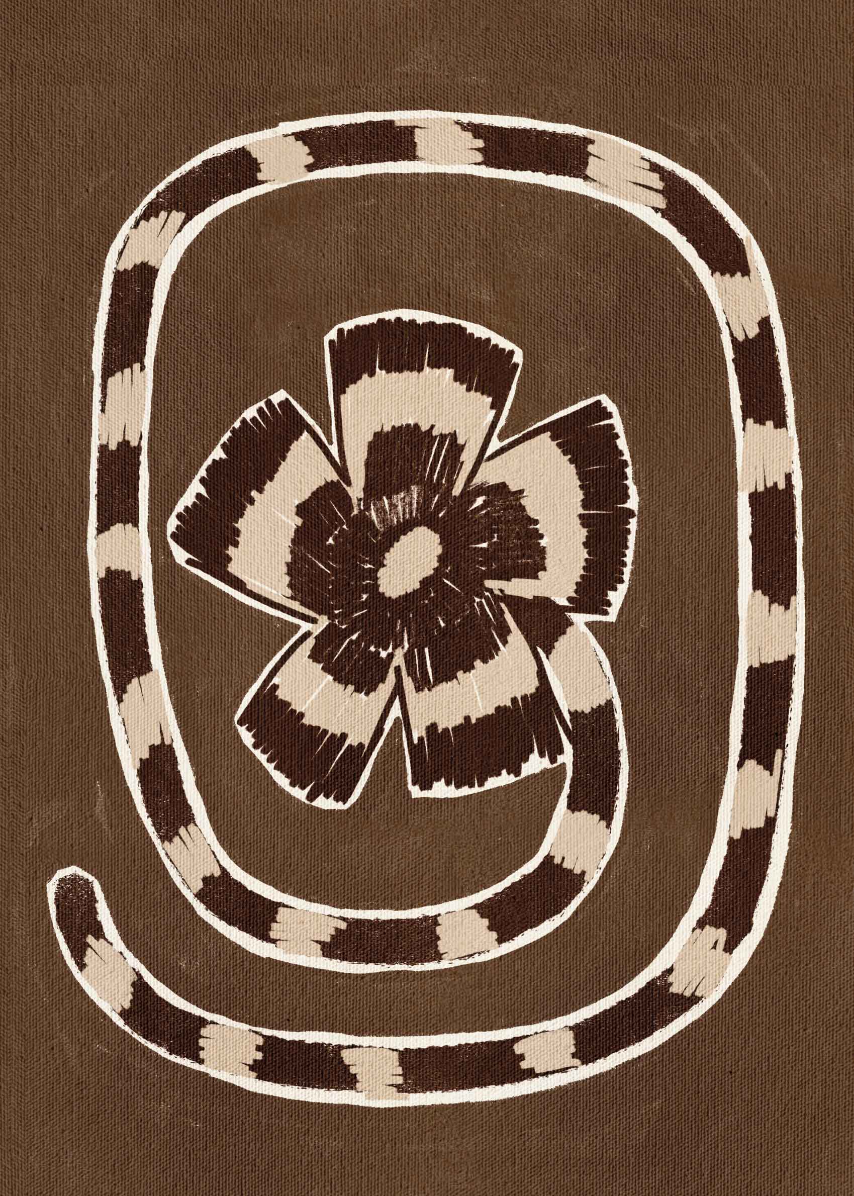 Bloom and Coil Poster - Floral illustration (50x70 cm)